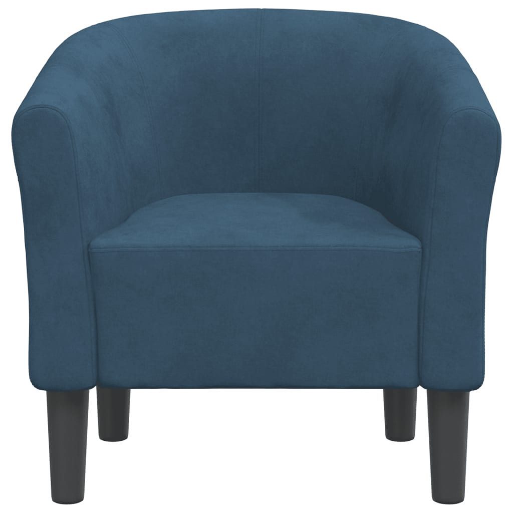 vidaXL Sessel Clubsessel Dunkelblau Samt (1-St) günstig online kaufen