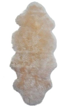 Fellteppich australische Doppel Lammfelle 1,5 Fellen beige waschbar ca. 140x68 cm, Ensuite