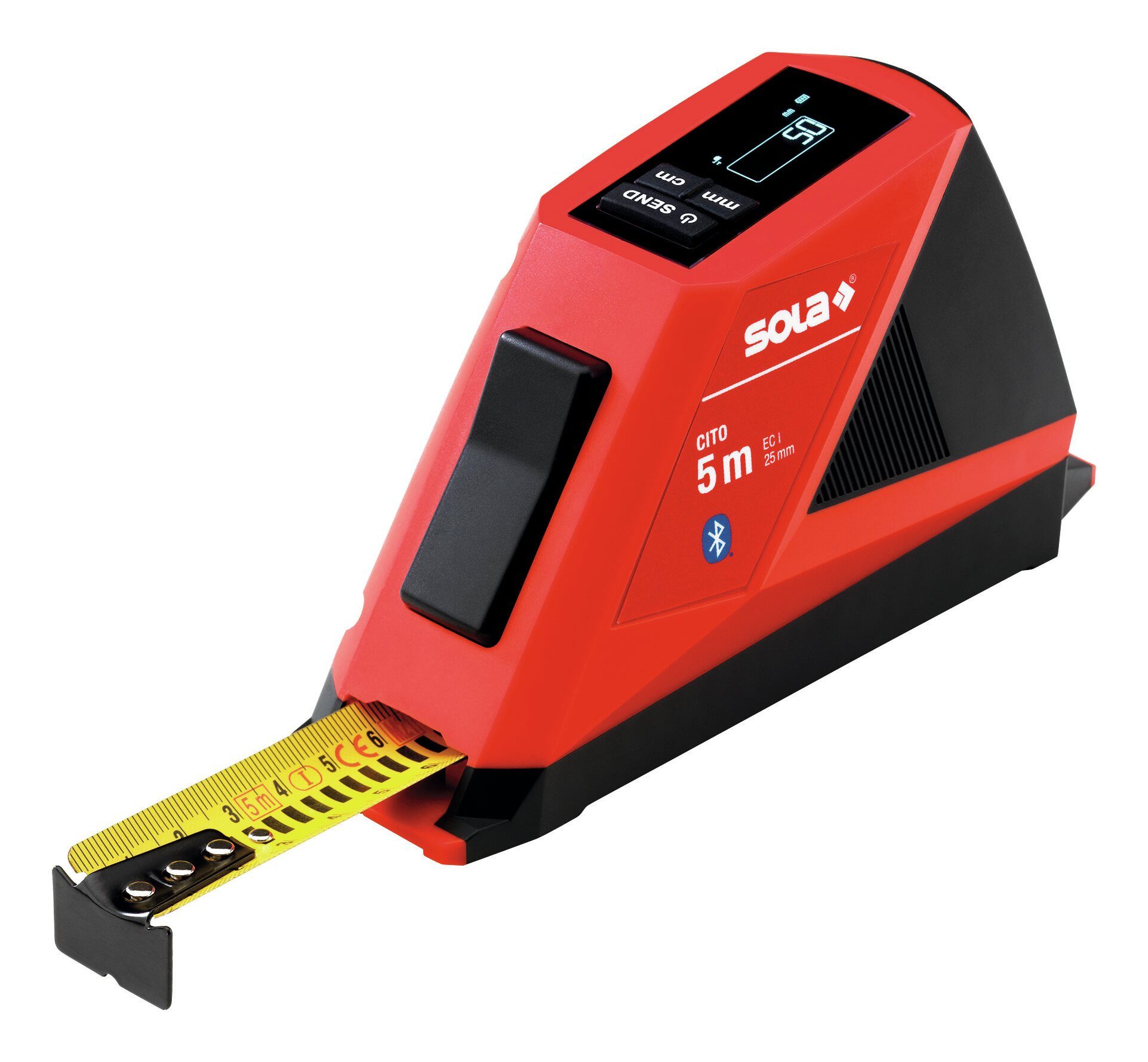 SOLA Rollbandmaß, Taschenbandmaß CITO Digital Gürteltasche