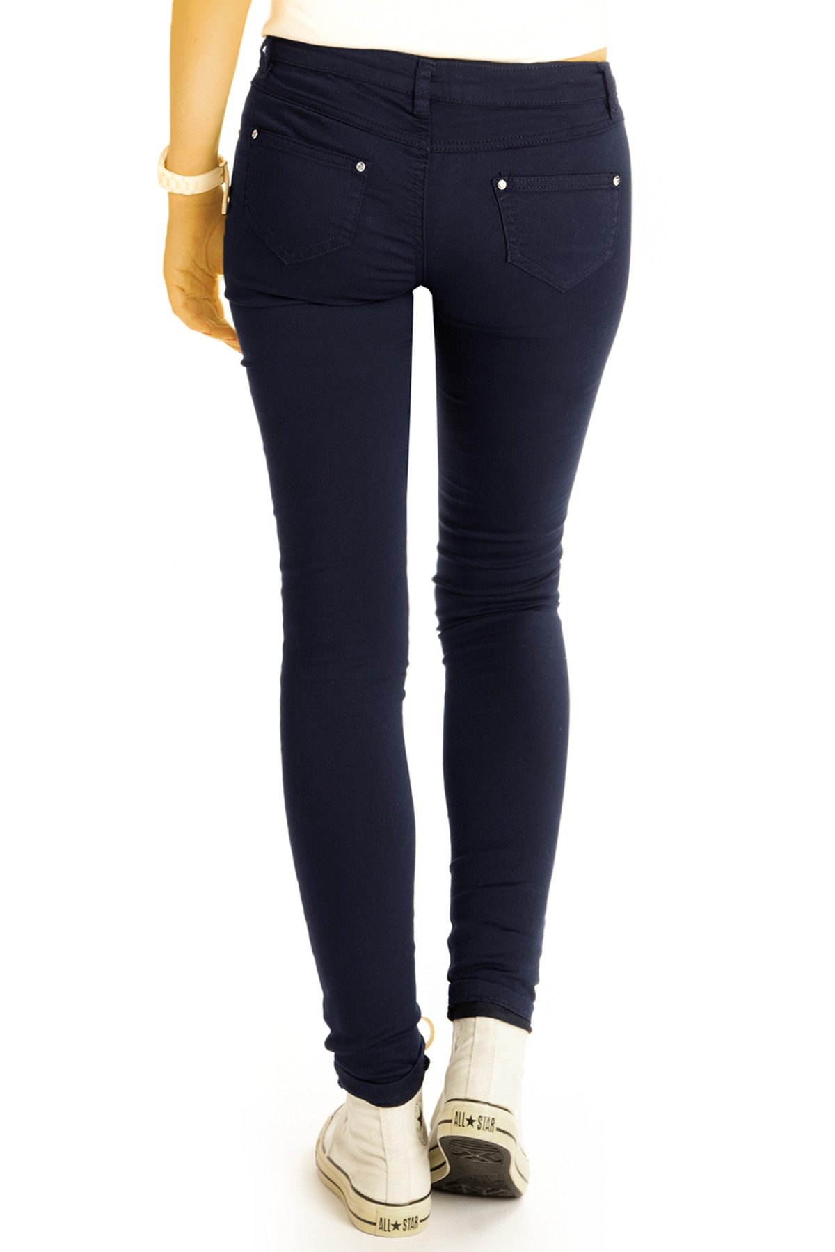 be styled Stretch-Hose Low Waist Hüfthose Röhrenjeans Skinny Stretch - Damen - j34L-1-schwarz – Bild 4 von 5
