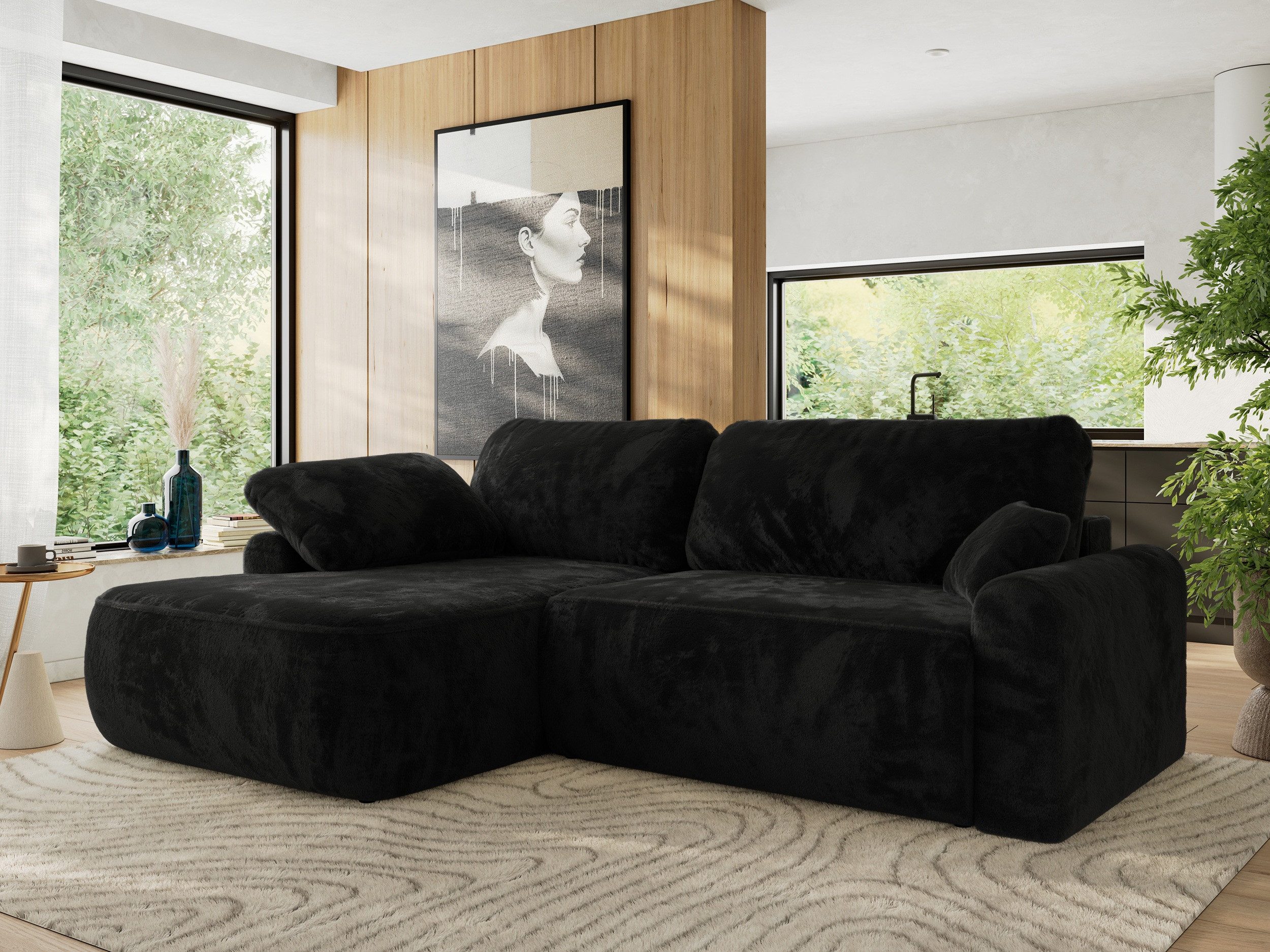 MKS MÖBEL Ecksofa CUBO L, Set, Gepolsterte Eckcouch, Wellenfedern, HR35-Schaum, L-form, Schlaffunktion, Bettkasten