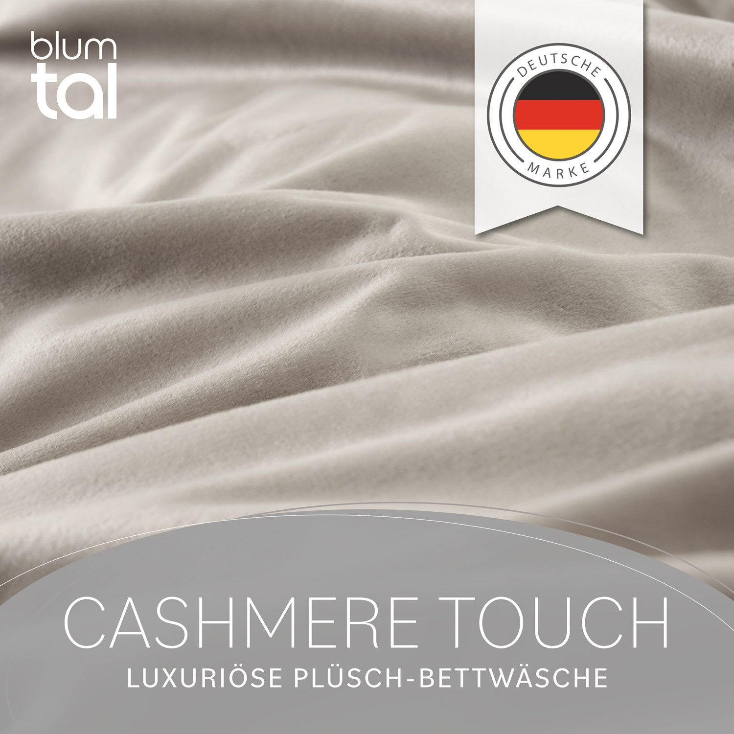 Blumtal Bettwäsche Cashmere-Touch Plüsch, warme Winterbettwäsche + Kopfkissenbezug