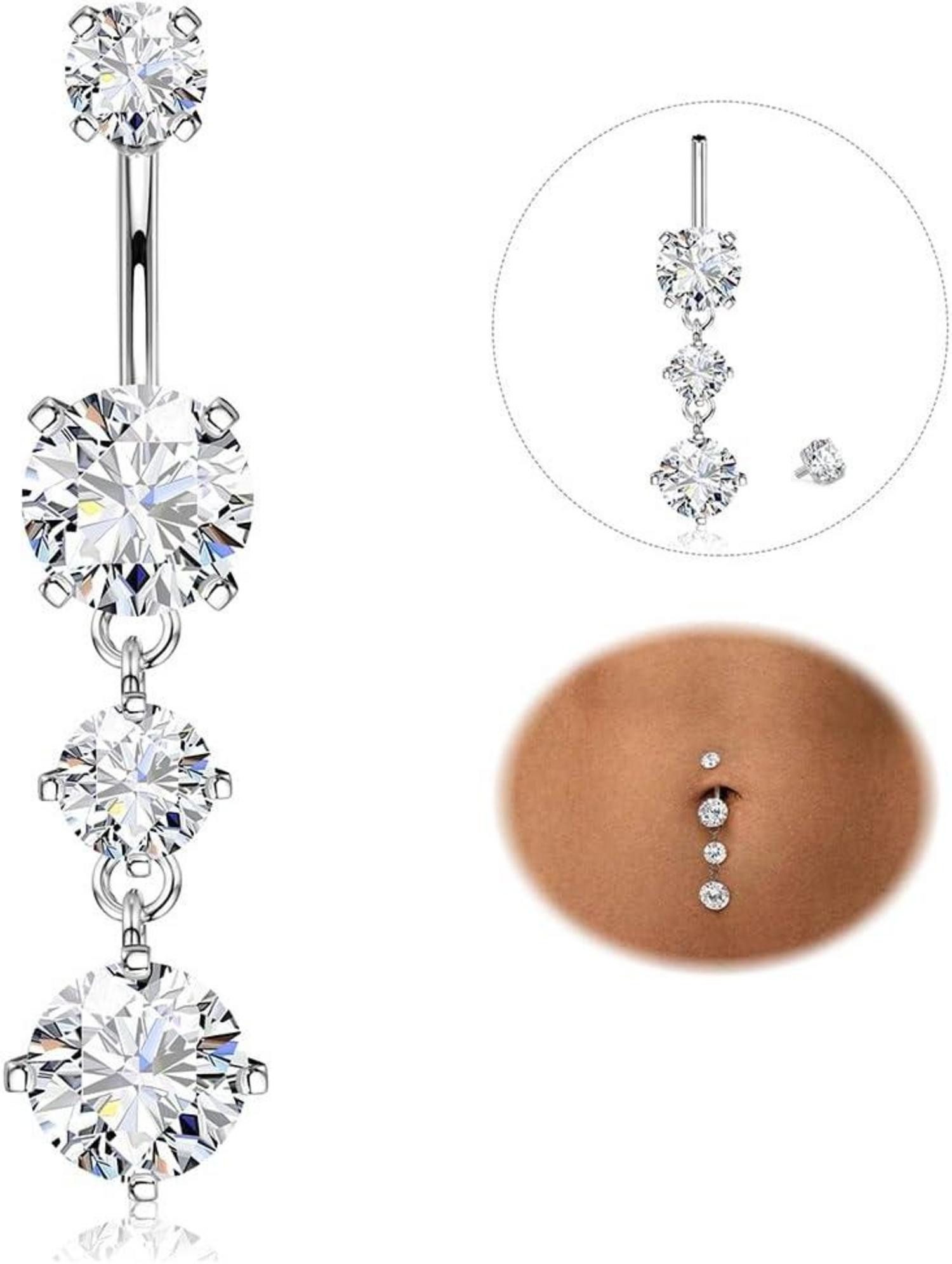 YADOCA Bauchnabelpiercing Bauchnabelpiercing Titan Silber Gold günstig online kaufen