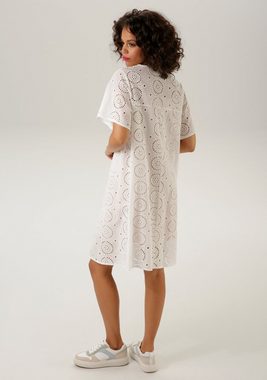 Aniston CASUAL Blusenkleid mit romantischer Lochstickerei - NEUE KOLLEKTION