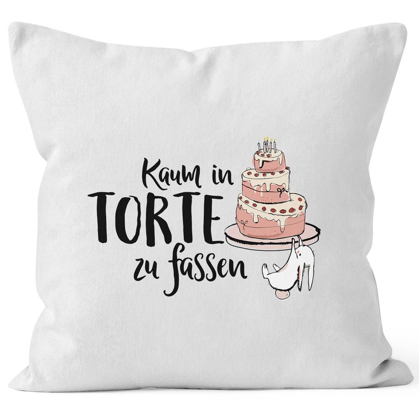 MoonWorks Dekokissen »Kissenbezug Kaum in Torte zu fassen süßer Hase  Kaninchen Spruch Kissen-Hülle Deko-Kissen Baumwolle MoonWorks®« online  kaufen | OTTO