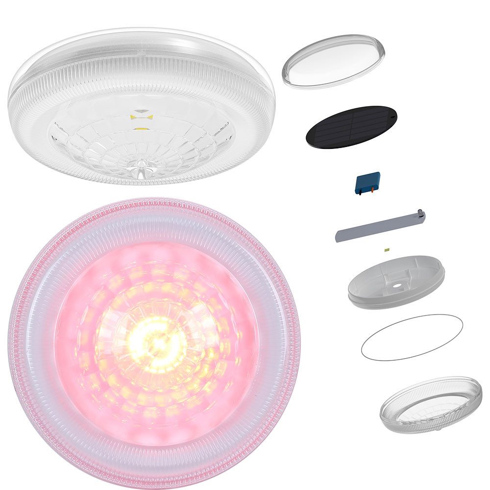 VIVIHEYDAY Pool-Lampe schwimmendes Pool Licht, Solar LED Gartenbeleuchtung, Schwimmdeko, RGB, Farbwechsel, IP67