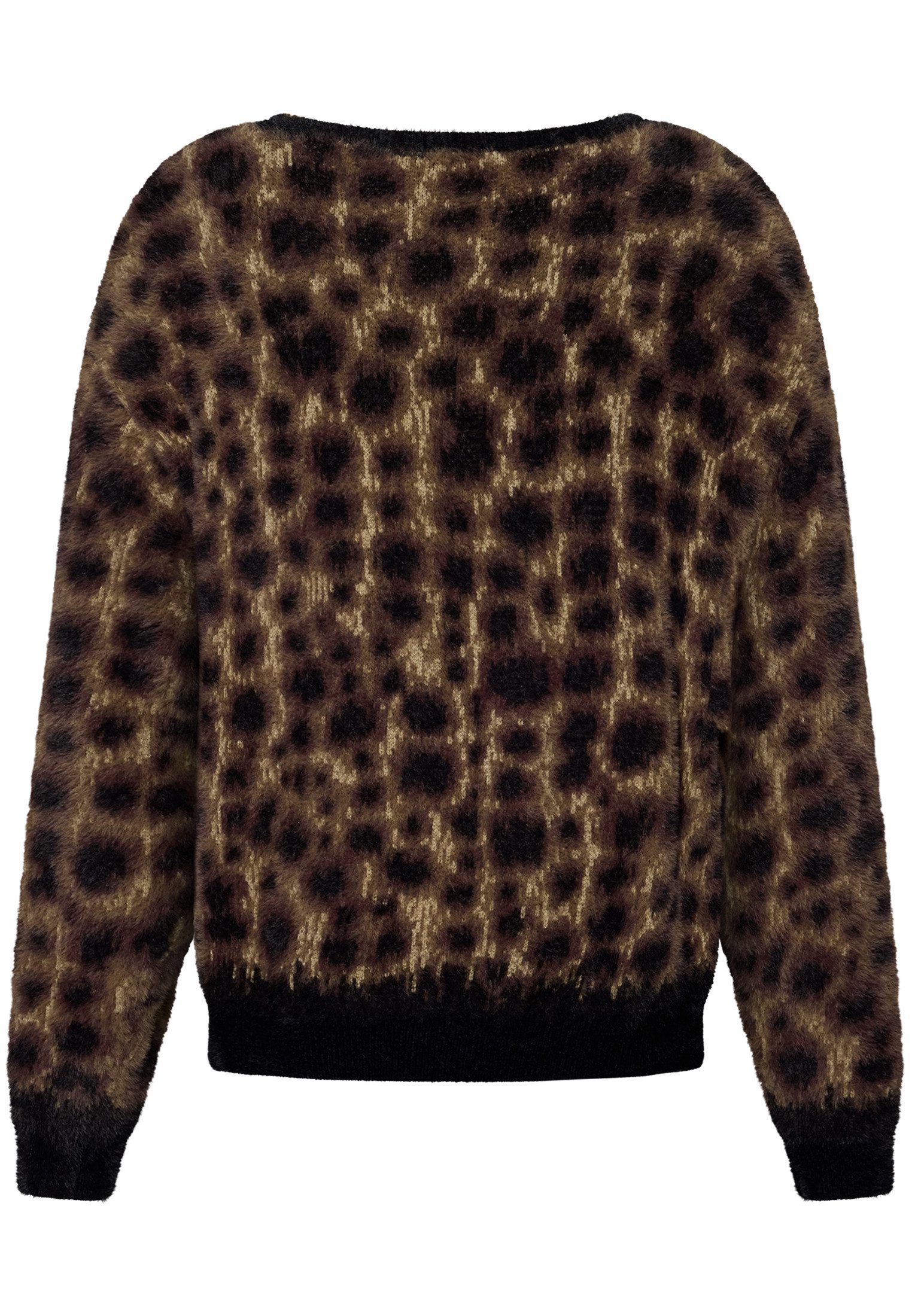 Zero Strickpullover Damen mit Jacquard (1-tlg) Material
