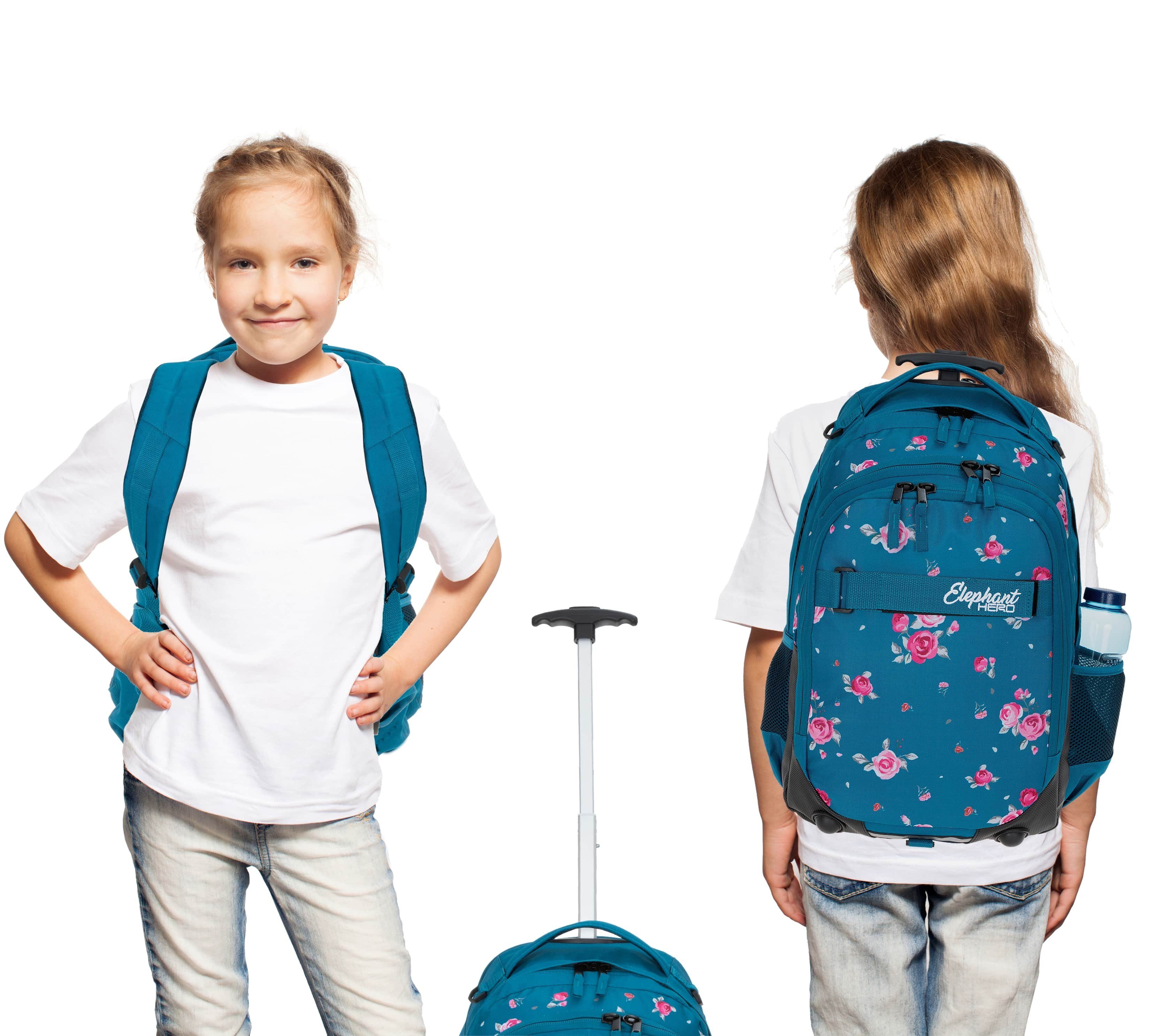 ELEPHANT Schulrucksack Schultrolley Trolley Hero Signature Schulrucksack (3 Teile Set), Rucksacktrolley Schule Rucksack Trolly, Sporttasche, Mäppchen Box +tsm