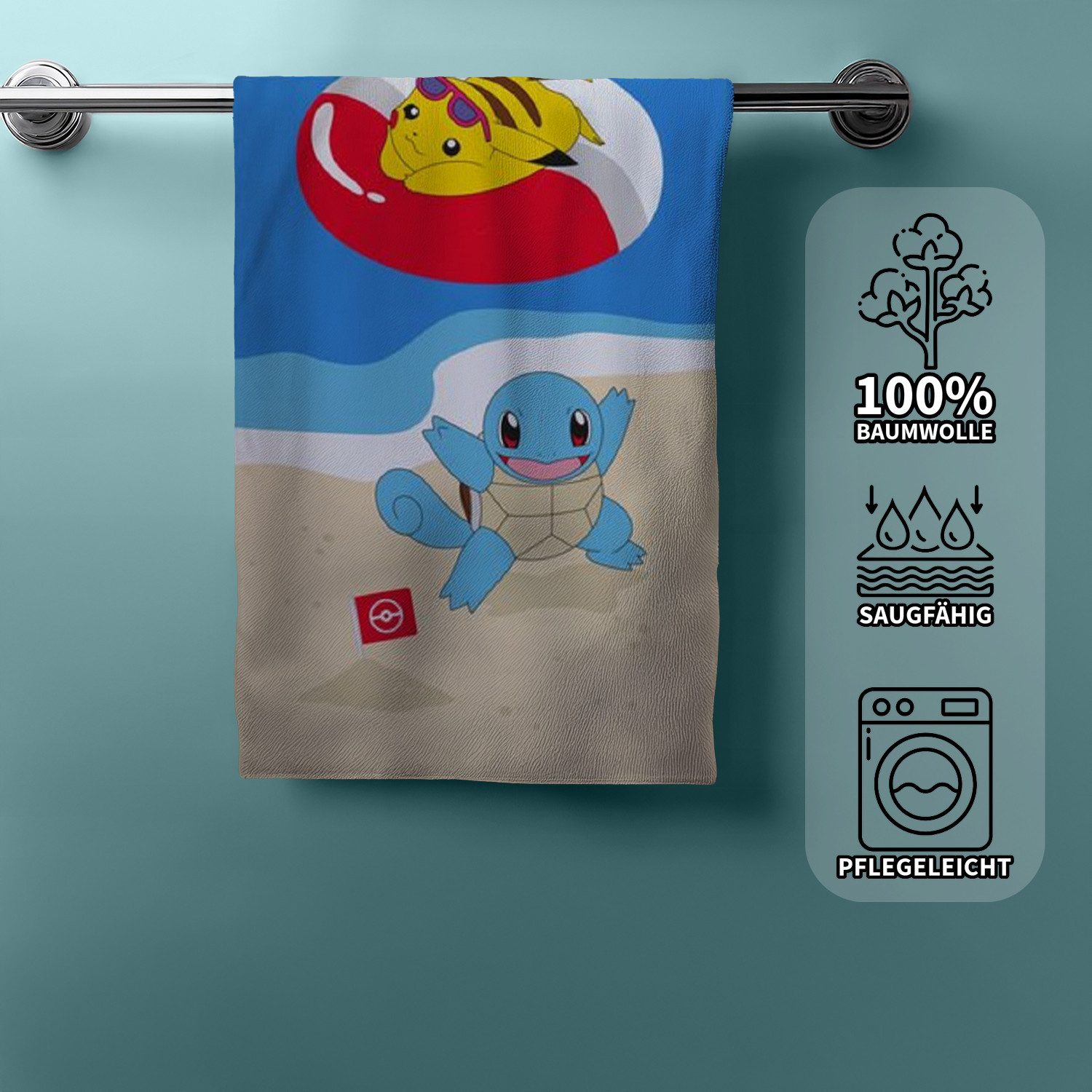 Halantex Handtücher POKEMON PIKACHU Duschtuch Strandtuch günstig online kaufen