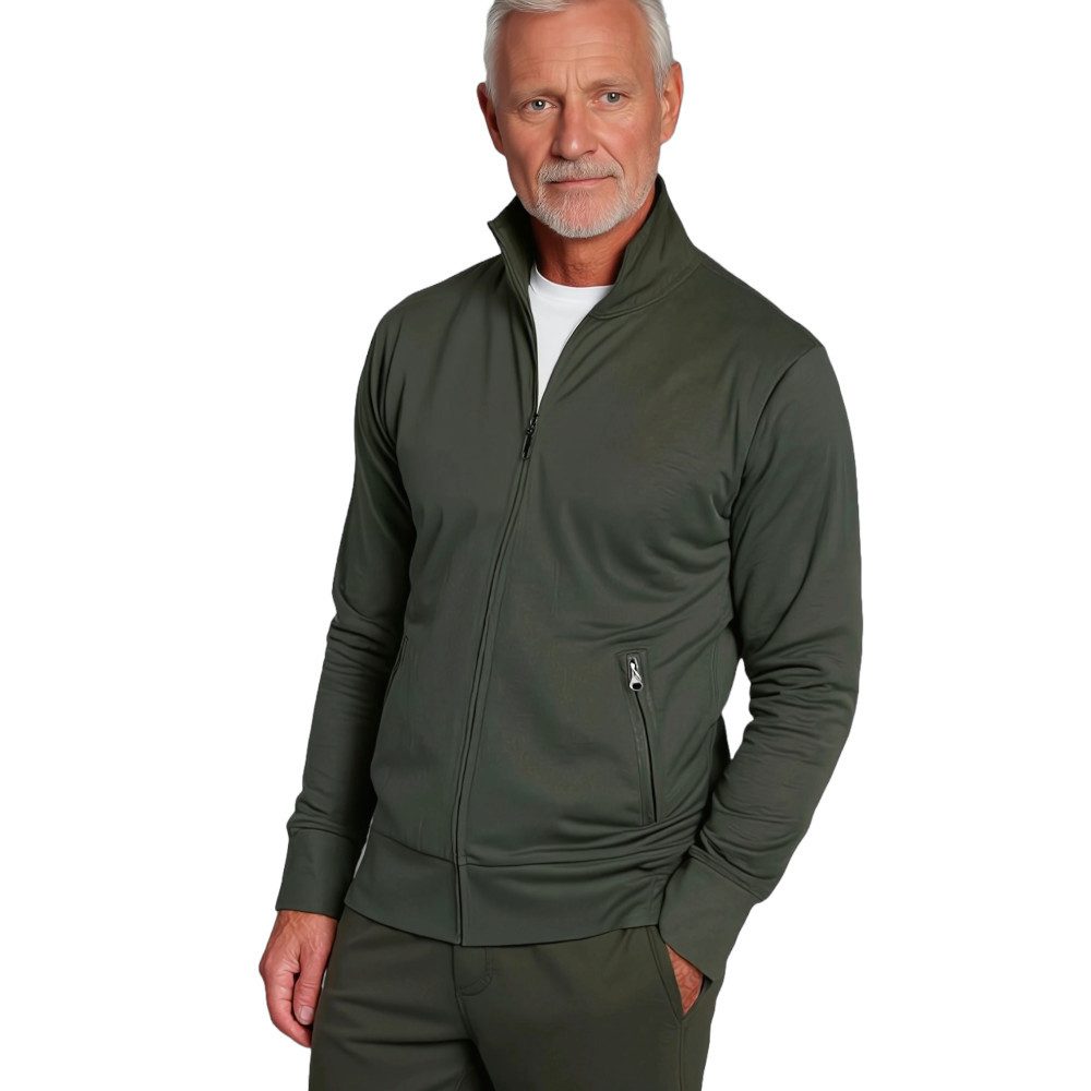 Promodoro Sweatjacke Stand-Up Collar Jacke auch in großen Größen mit angerauter Innenseite, auch in großen Größen bis 5XL – Bild 3 von 5