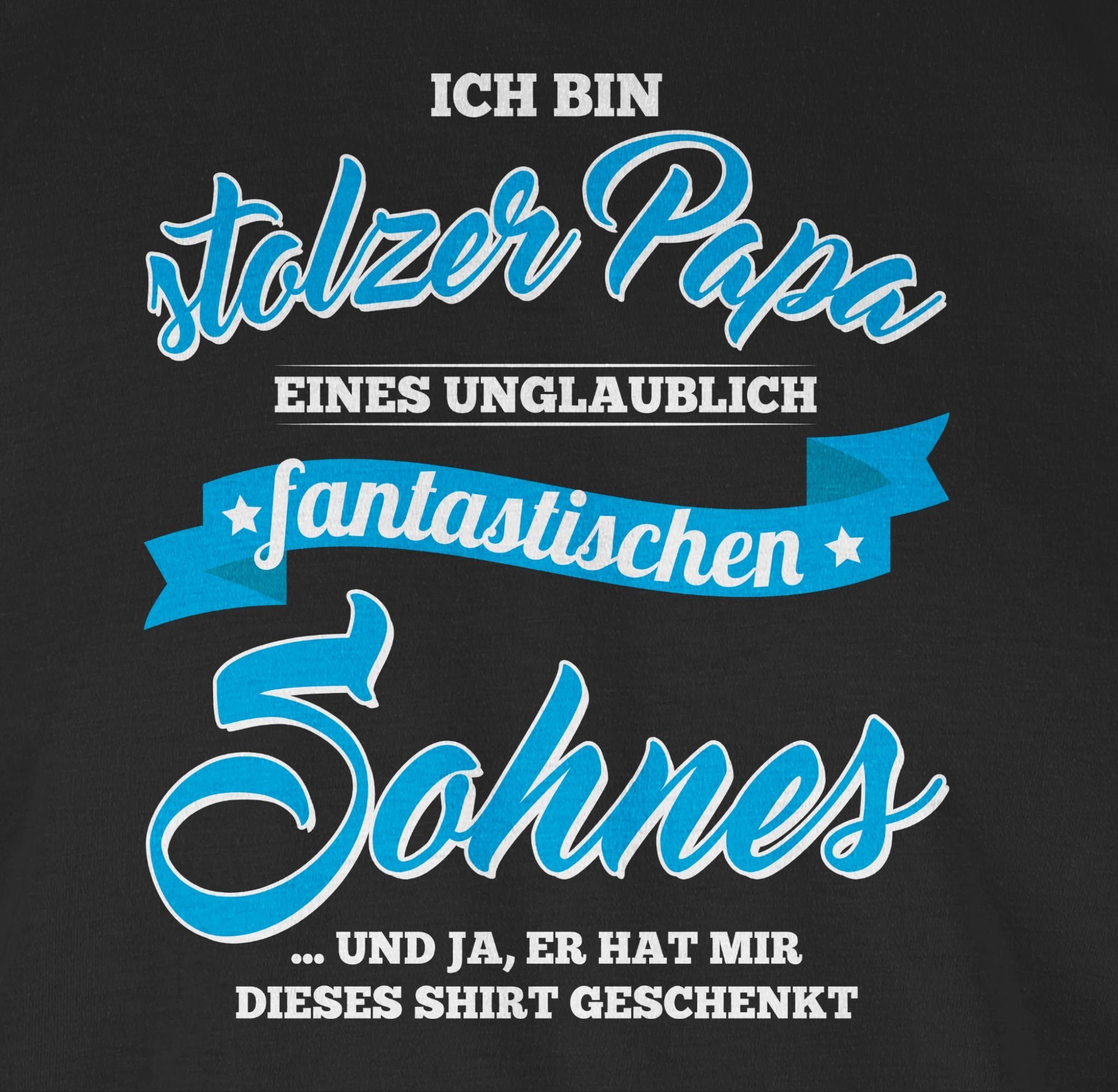 Shirtracer Schwarz eines T-Shirt Vatertag fantastischen 1 Stolzer für Papa Geschenk Sohnes Papa