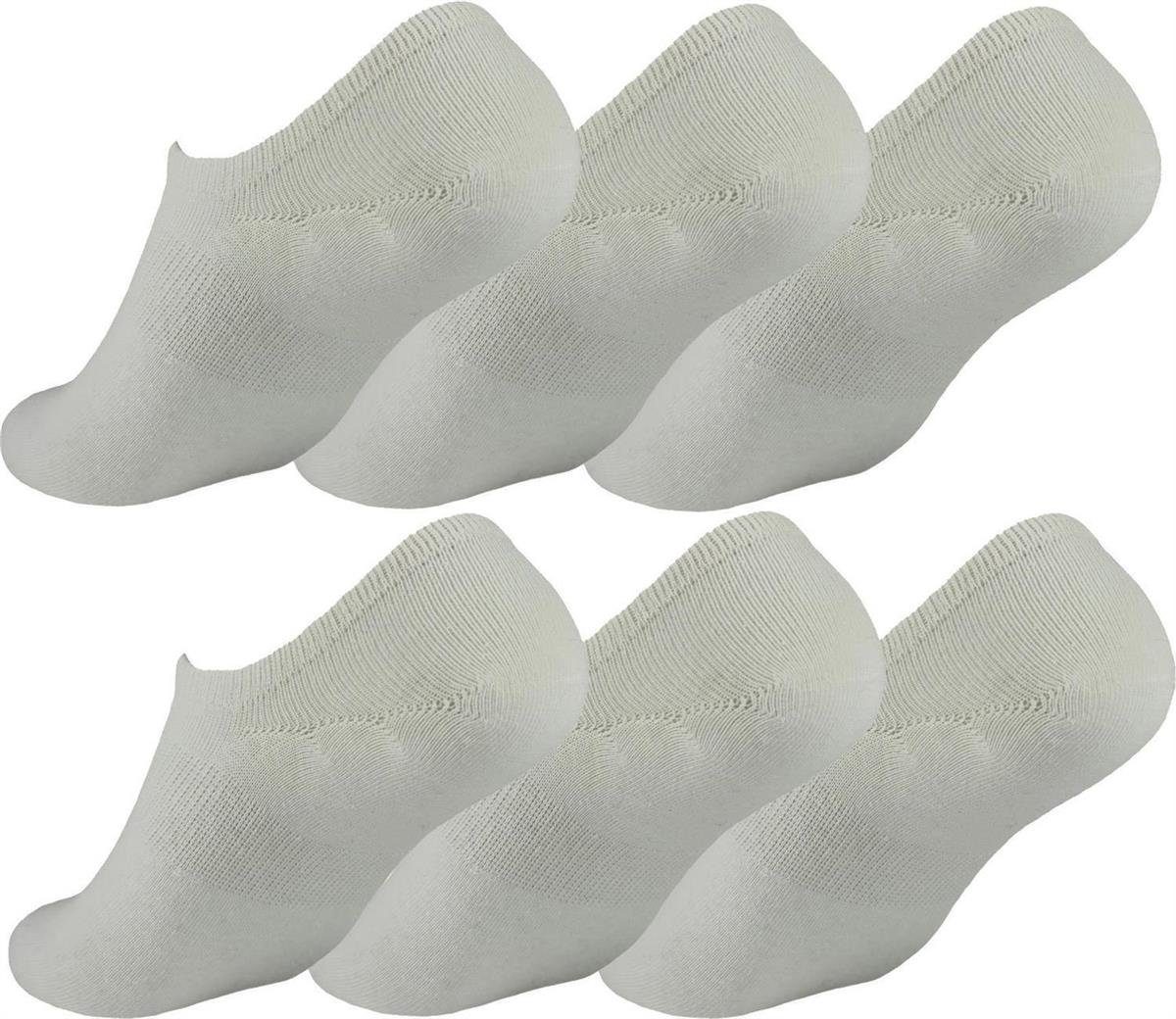 Füßlinge 6 Paar Damen Herren Füßlinge Sneaker Sport Socken, 35-38 39-42 43-46