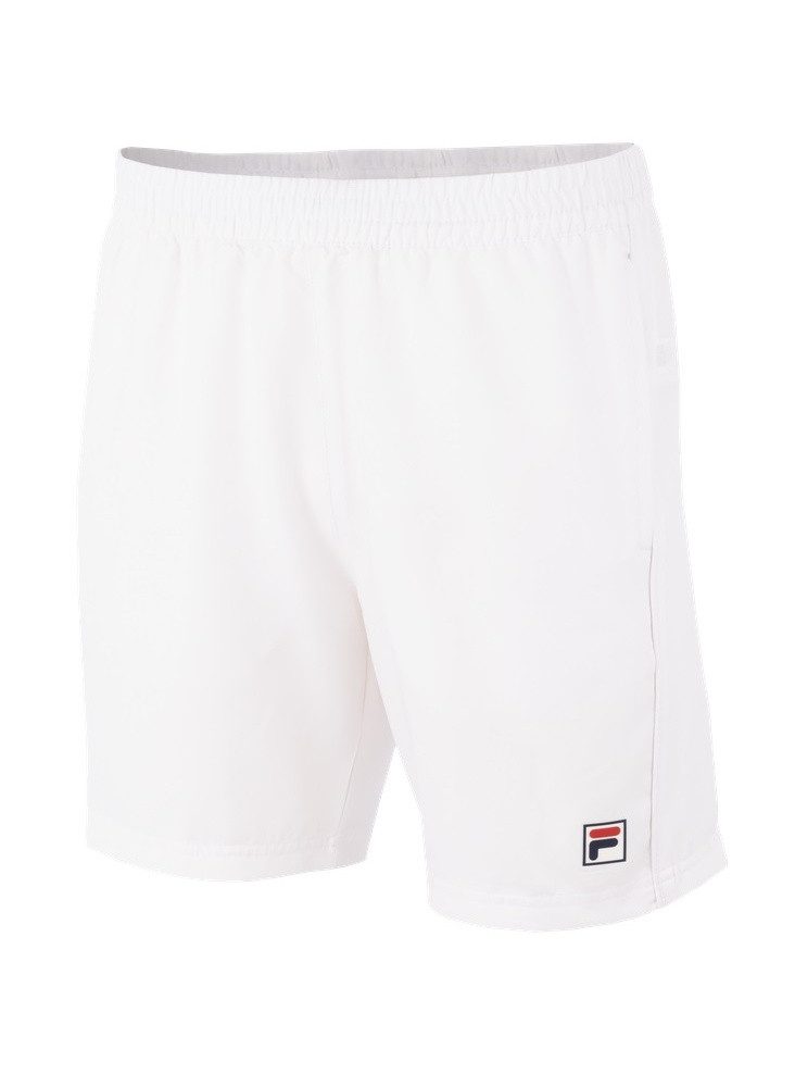 Shorts Tennishose Leo (100% Polyester) kurz weiss Herren