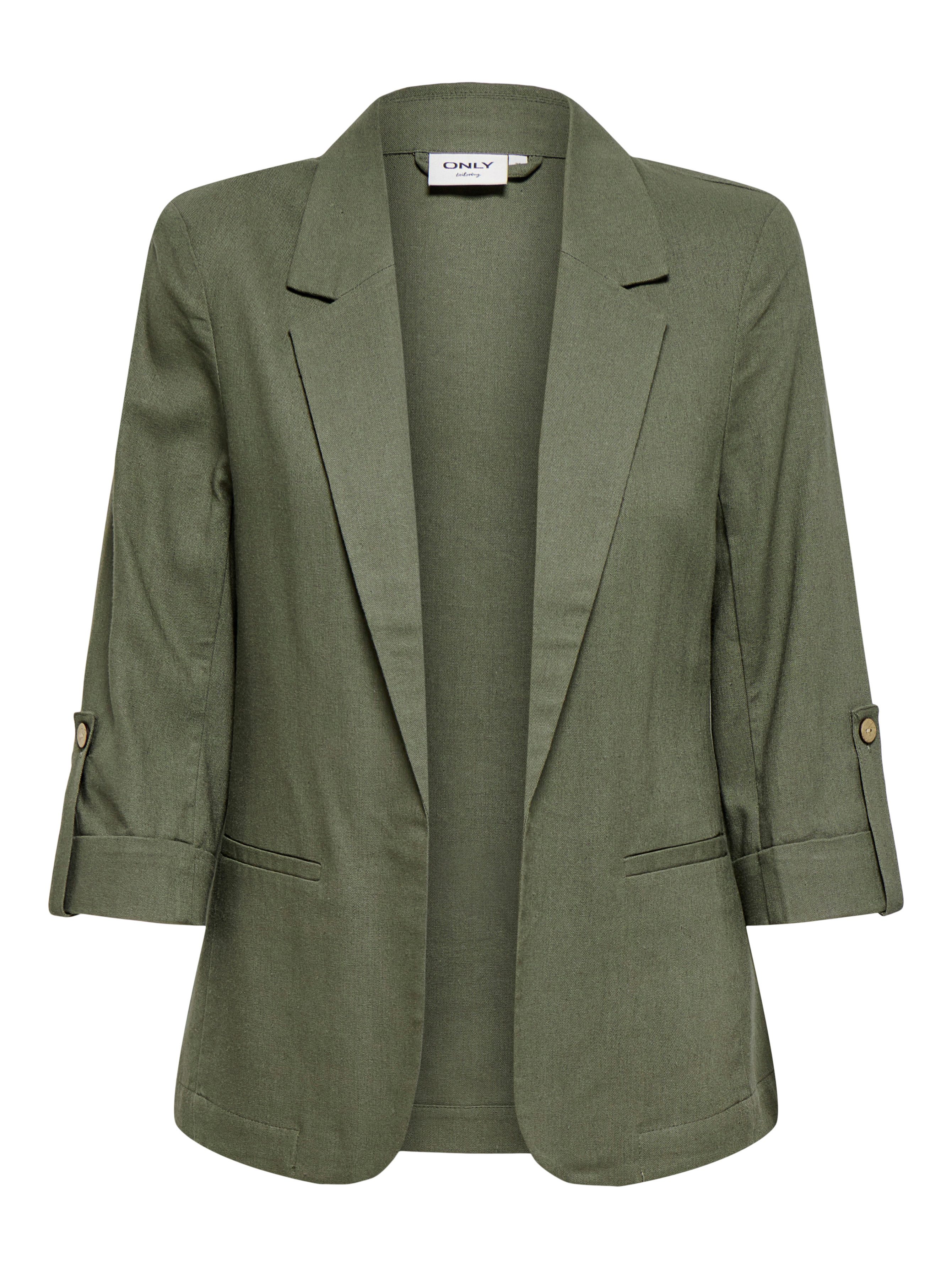 ONLY Kurzblazer ONLGOA 3/4 UNLINE LINEN BL BLAZER CC TLR mit Leinen