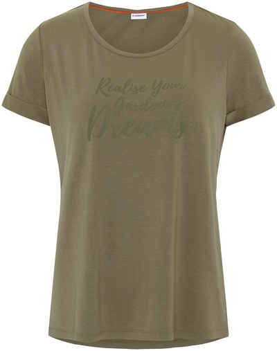 GARDENA T-Shirt Dusty Olive mit Schriftzug