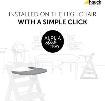 Hauck Hochstuhltablett Alpha Click Tray, weiß, Kunststoff, für Hauck Hochstuhl Alpha+