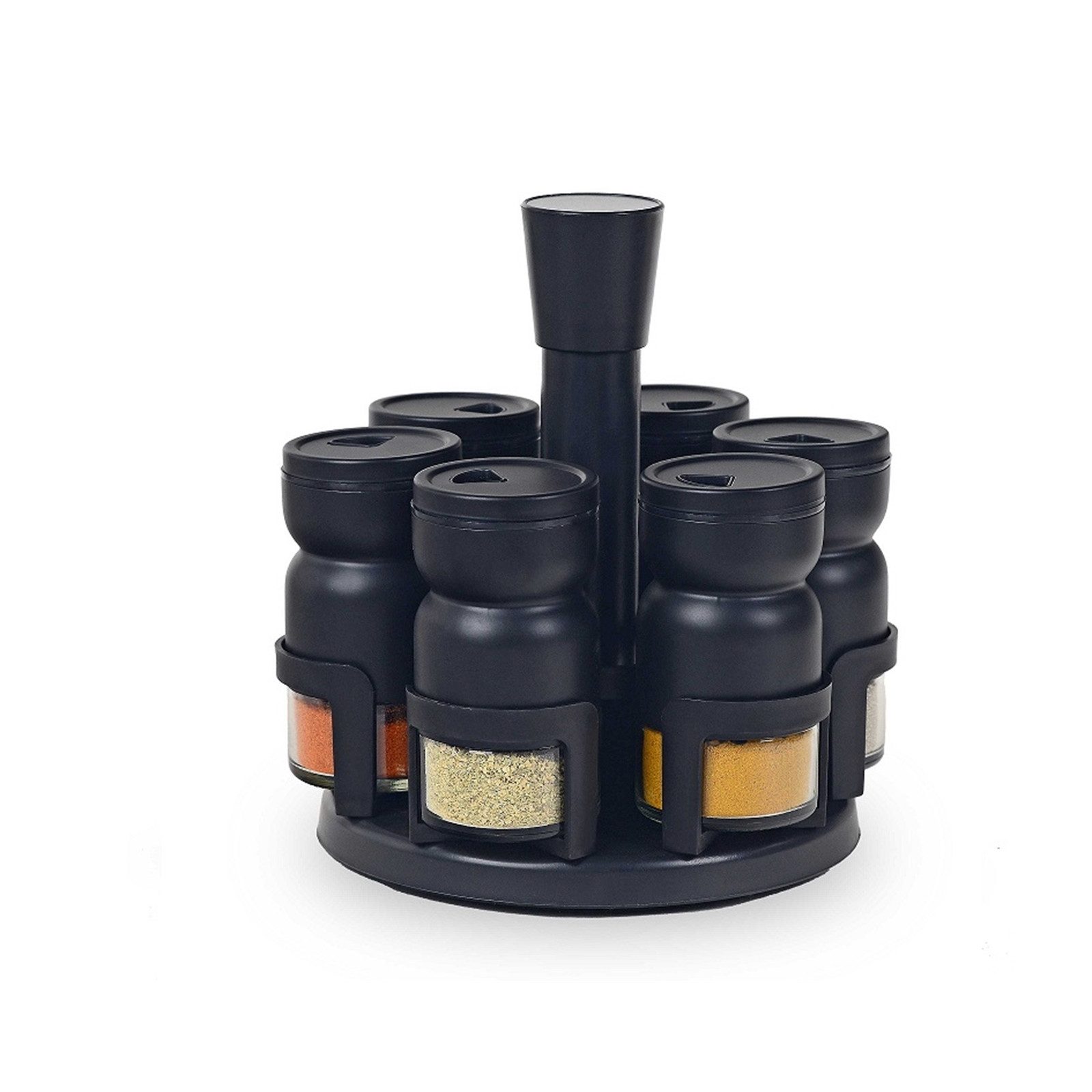Neuetischkultur Gewürzstreuer Gewürzständer 7 teiliges Set Schwarz, (Set, 7-tlg), Gewürzstreuer