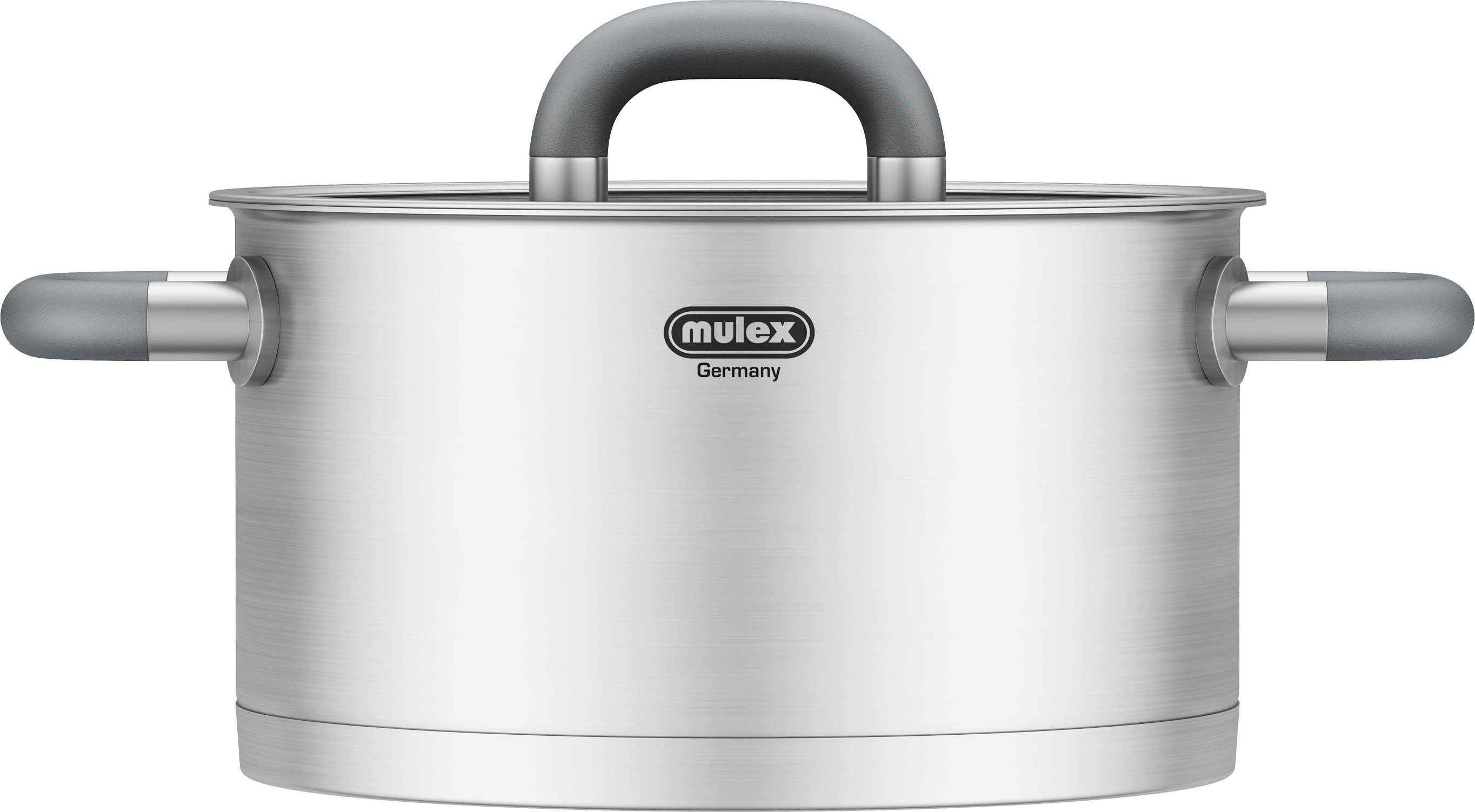 Mulex Topf-Set LUGANO, Edelstahl 18/10 (Set, 8-tlg), inkl. Servierpfanne 24 cm mit Deckel, Induktion
