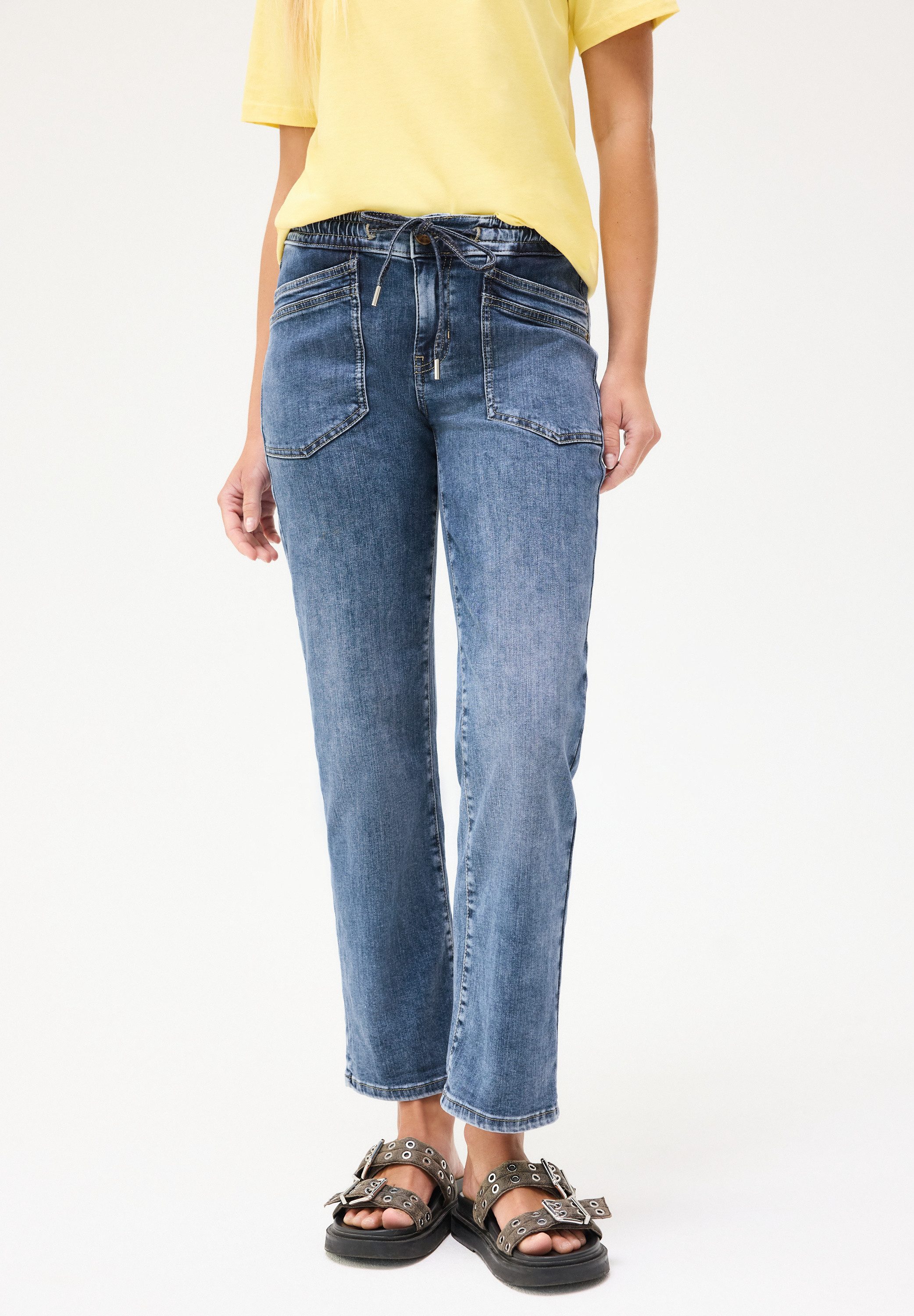STREET ONE STUDIO Comfort-fit-Jeans mit Elastikbund