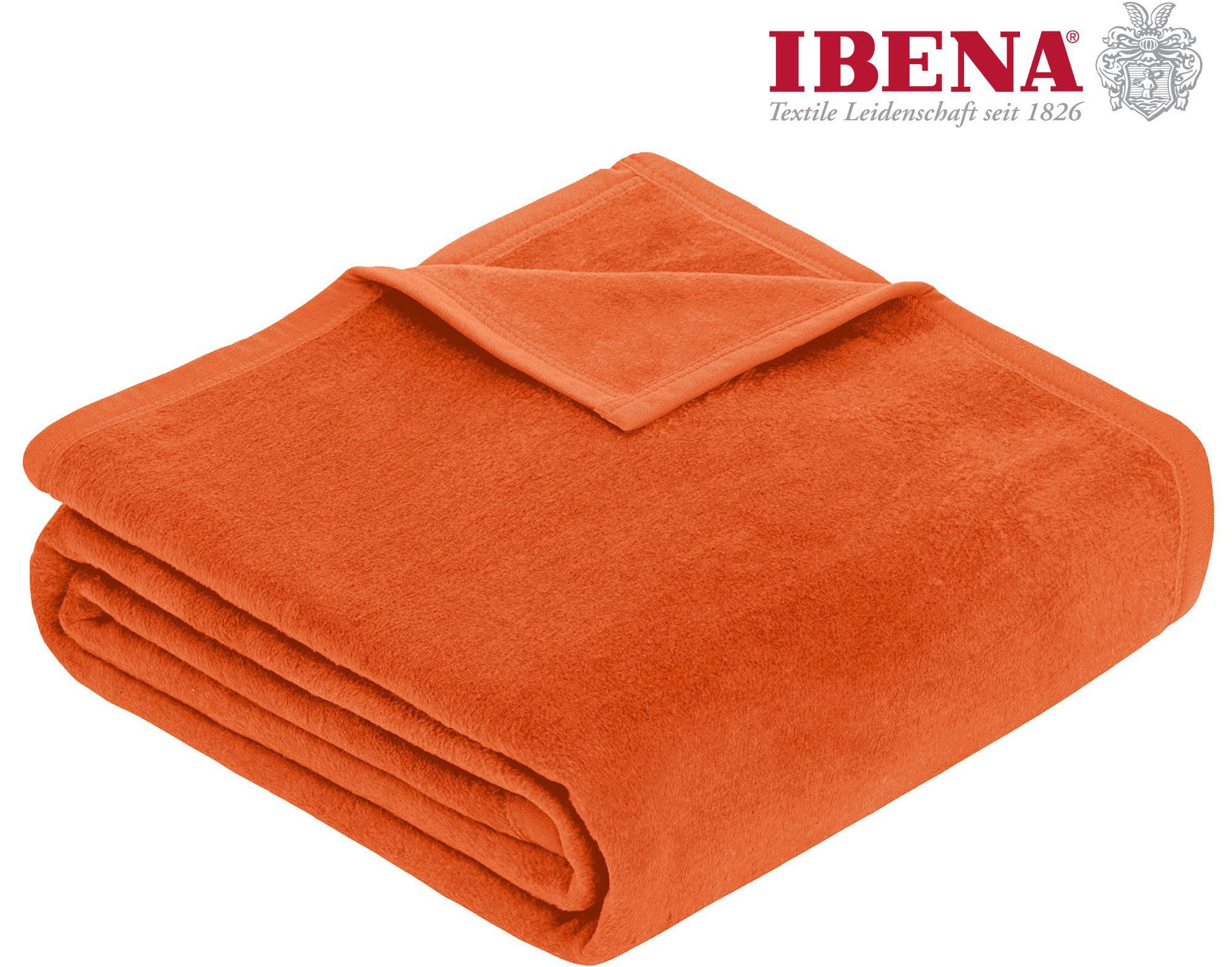Wohndecke Luxus, IBENA, verschiedene Größen, unifarbenes Design, Kuscheldecke
