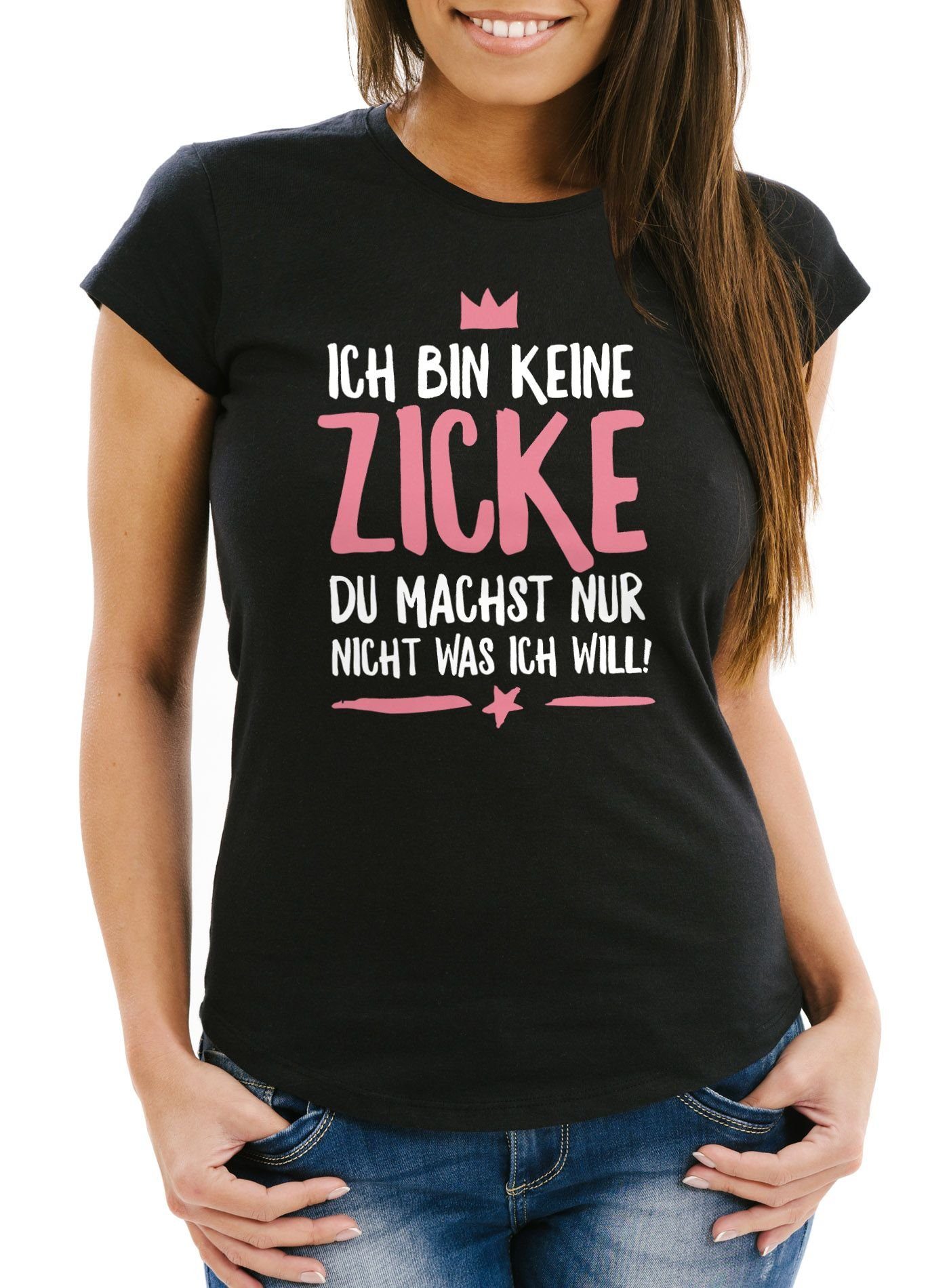 MoonWorks Print-Shirt Damen T-Shirt Ich bin günstig online kaufen