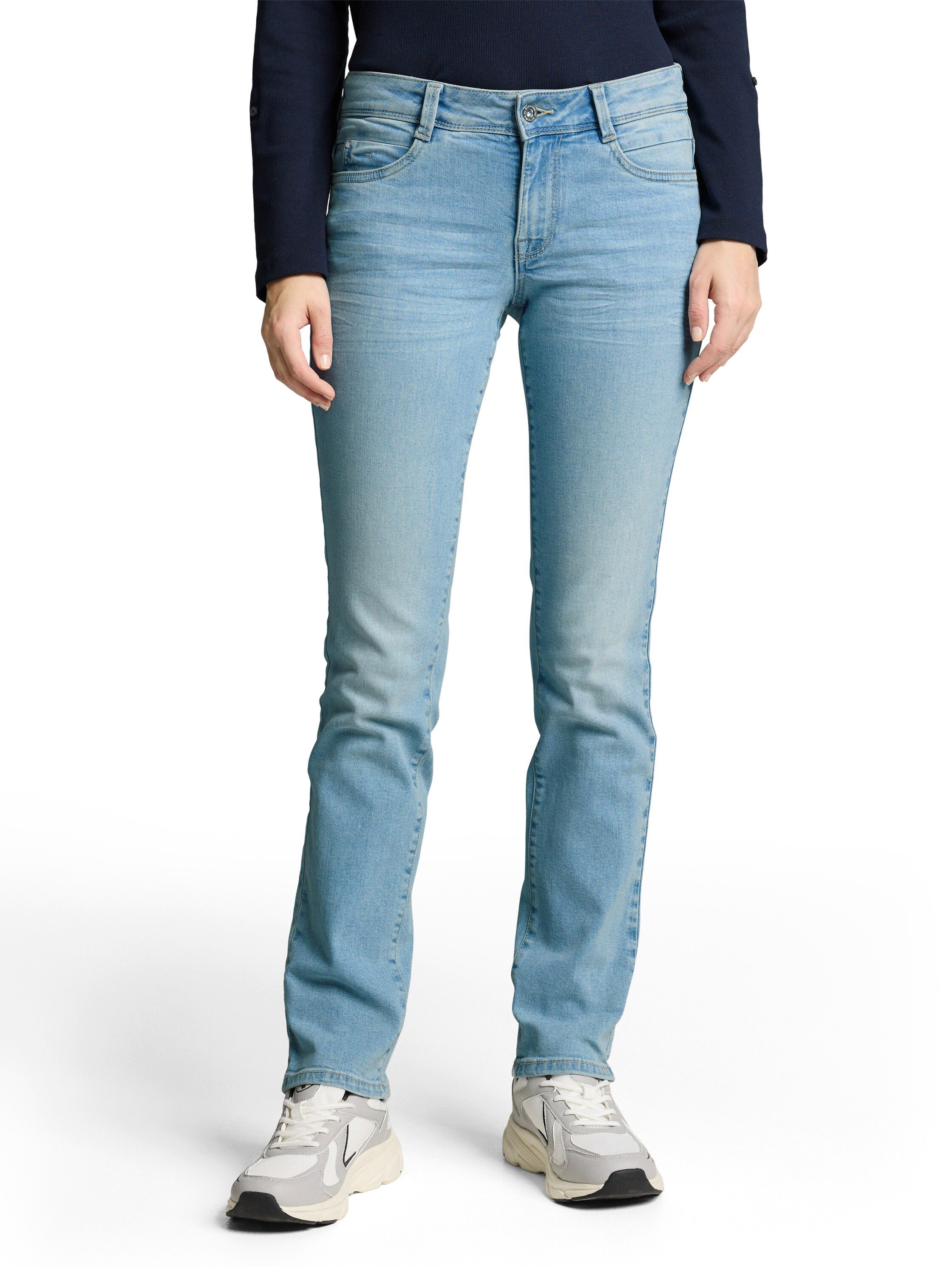 TOM TAILOR Straight-Jeans LIVA im Five-Pocket Style