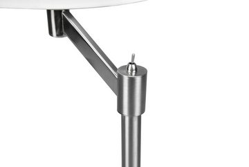 TRIO Leuchten Schreibtischlampe Cassio, Ein-/Ausschalter, ohne Leuchtmittel, warmweiß - kaltweiß, Nachttischlampe Stoffschirm exkl 1x E27 LM, Höhe 48cm, Kippschalter
