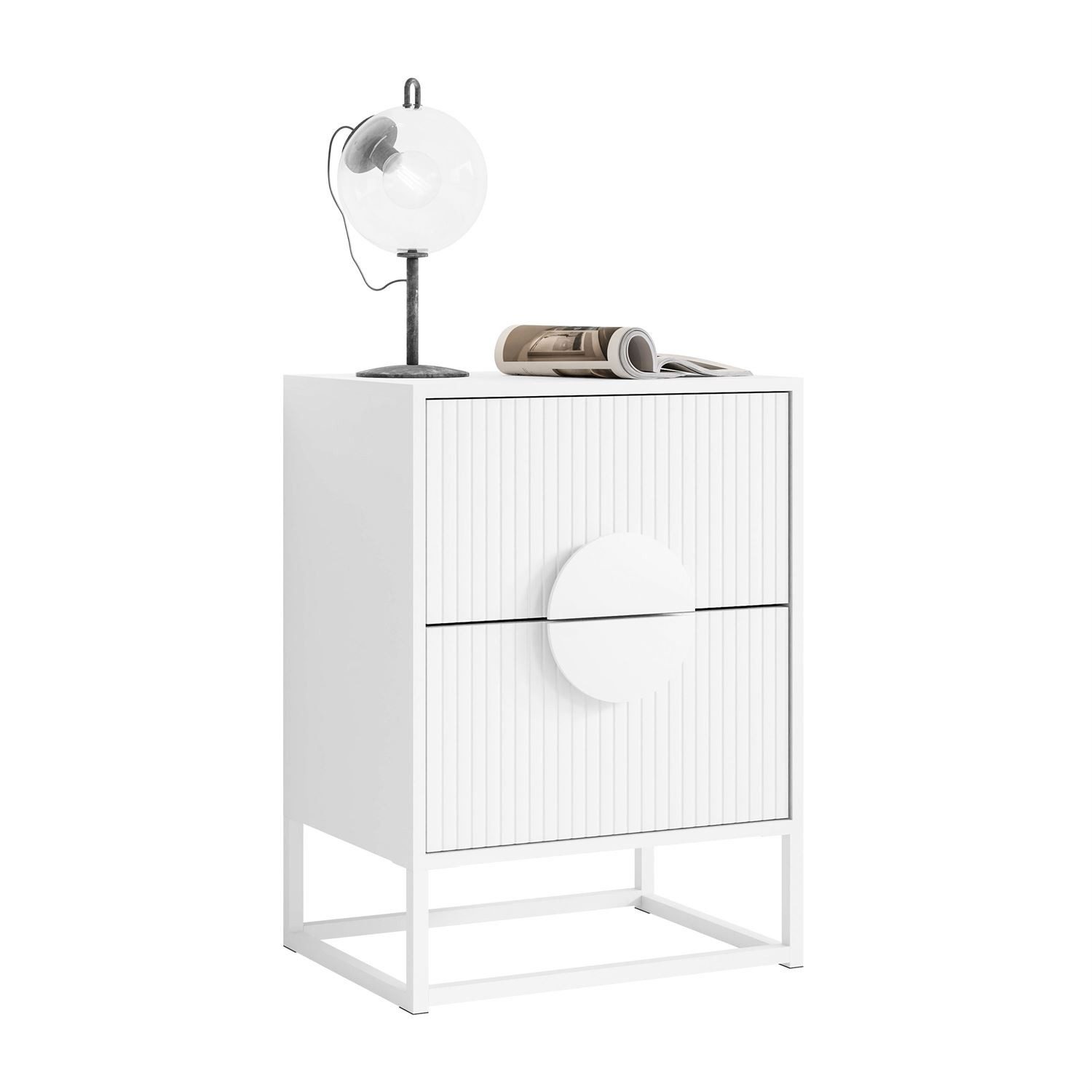 Lookway Nachttisch LUNO mit Riffel-Front und günstig online kaufen