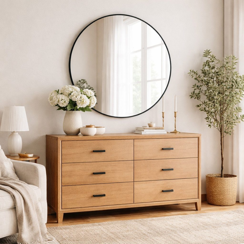 JOULISE Wandspiegel Spiegel rund, Badezimmerspiegel 50/60/70 cm, Aluminiumr günstig online kaufen