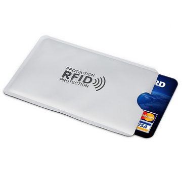 kwmobile Kartenetui 5x Kreditkarten Karten Hülle mit RFID Blocker (1-tlg), Kreditkarte EC-Karte Krankenkarte Kartenschutzhülle