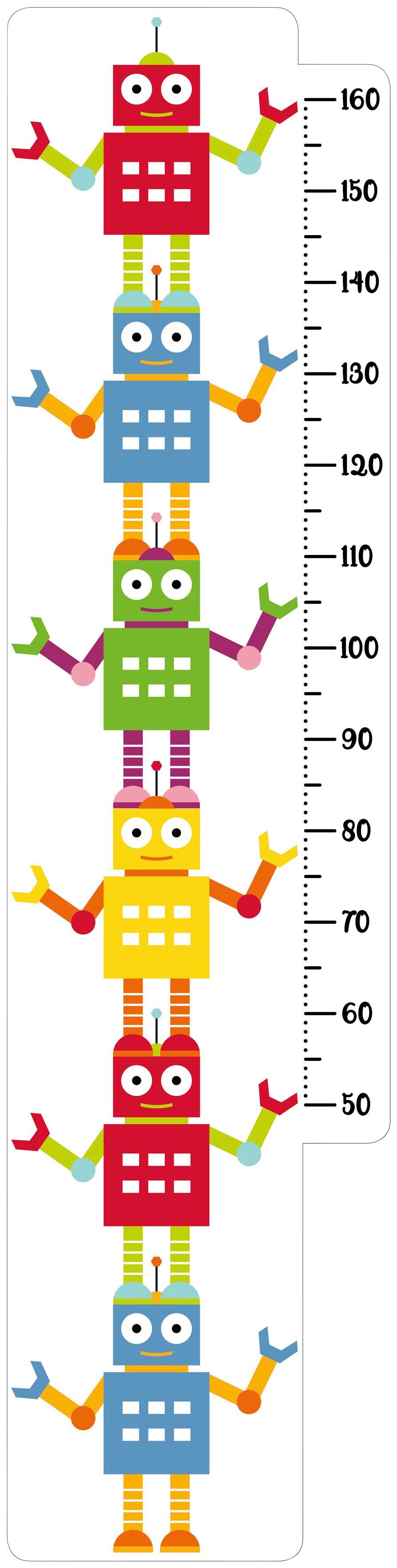 MySpotti Wandsticker Mess mich Roboter (1 St), zum Messen der Körpergröße