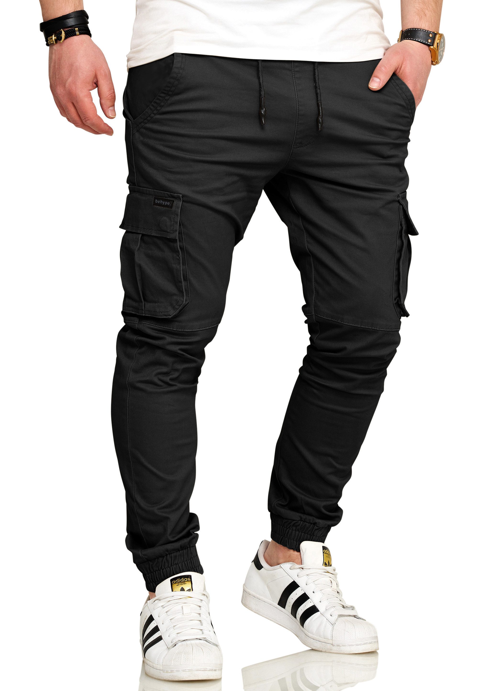 SOULSTAR Cargohose S2LOM Herren Chino Jogger Jeans Hose Stoffhose Freizeithose