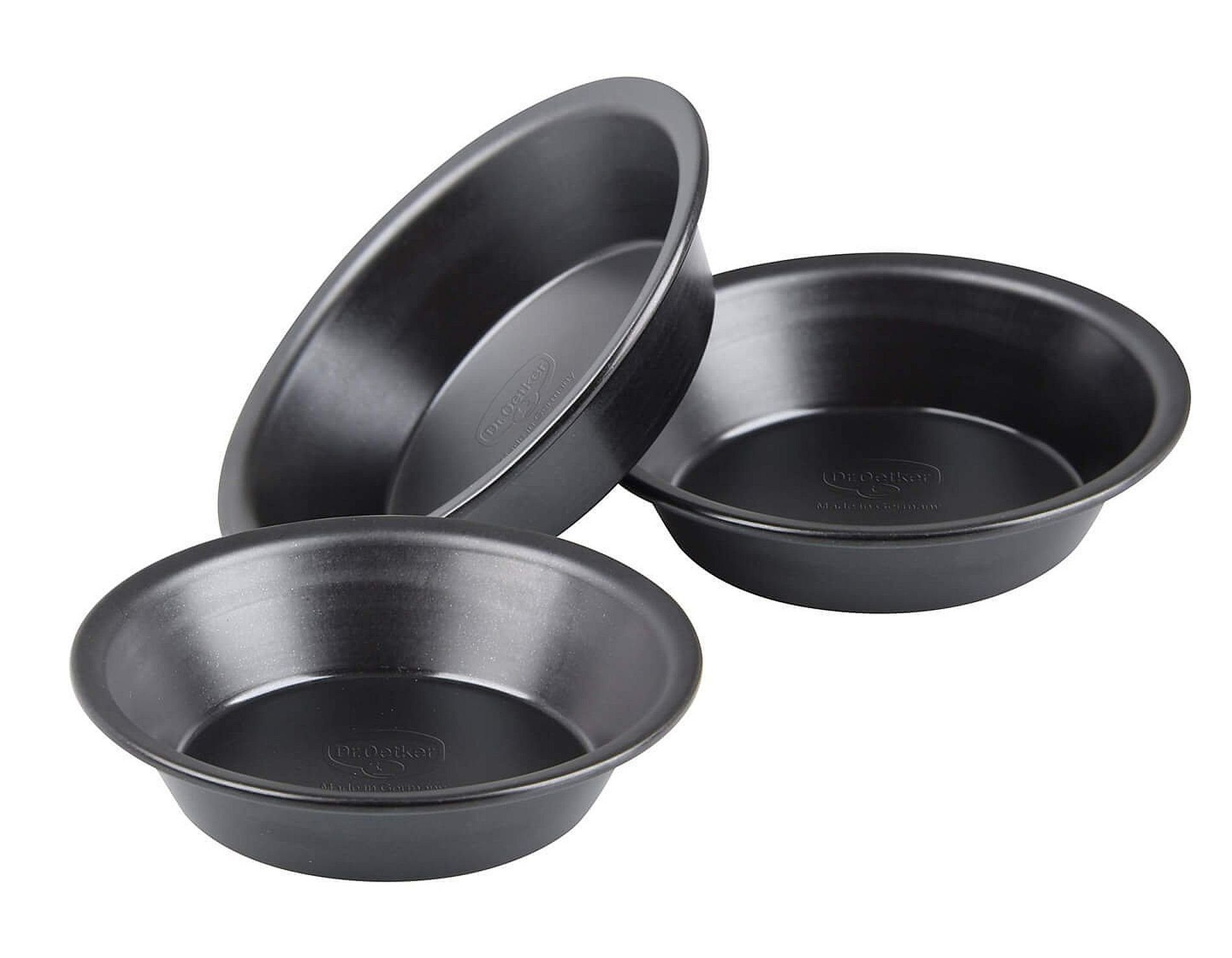 Backform Dr. Oetker - 3er Set Kuchen- Pizza- Blech Rund- Back- Form Ø 10cm H