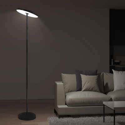etc-shop LED Stehlampe, Leuchtmittel inklusive, Warmweiß, Stehlampe dimmbar LED Stehleuchte schwarz 3 Stufen Deckenfluter mit