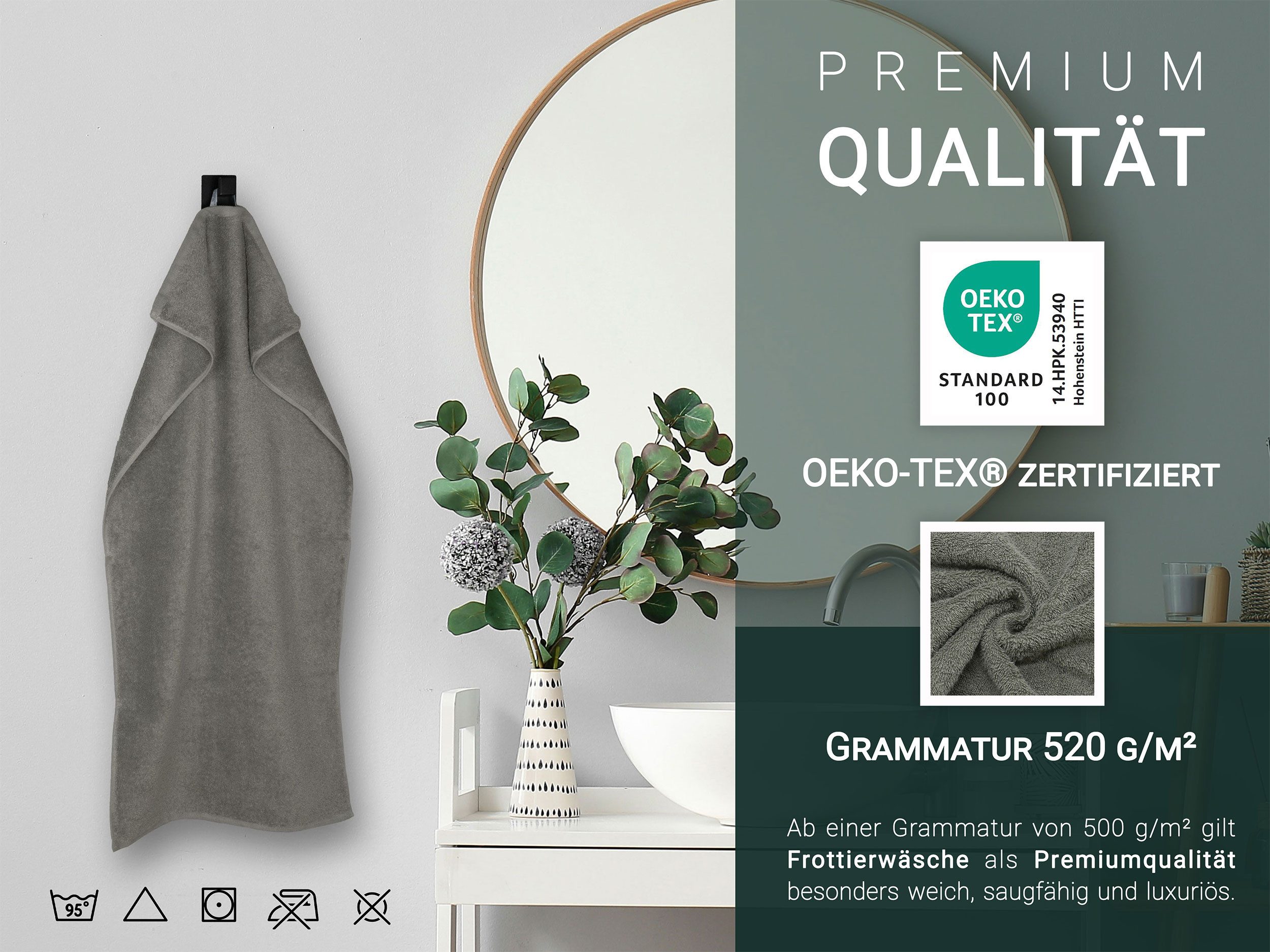 ZOLLNER Handtücher, Walkfrottier (6-St), 50 x günstig online kaufen