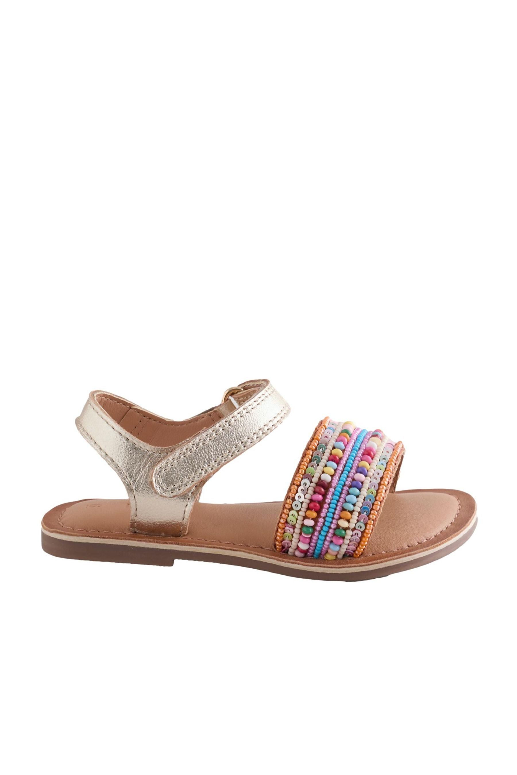 Ledersandalen mit Klettverschluss Sandale