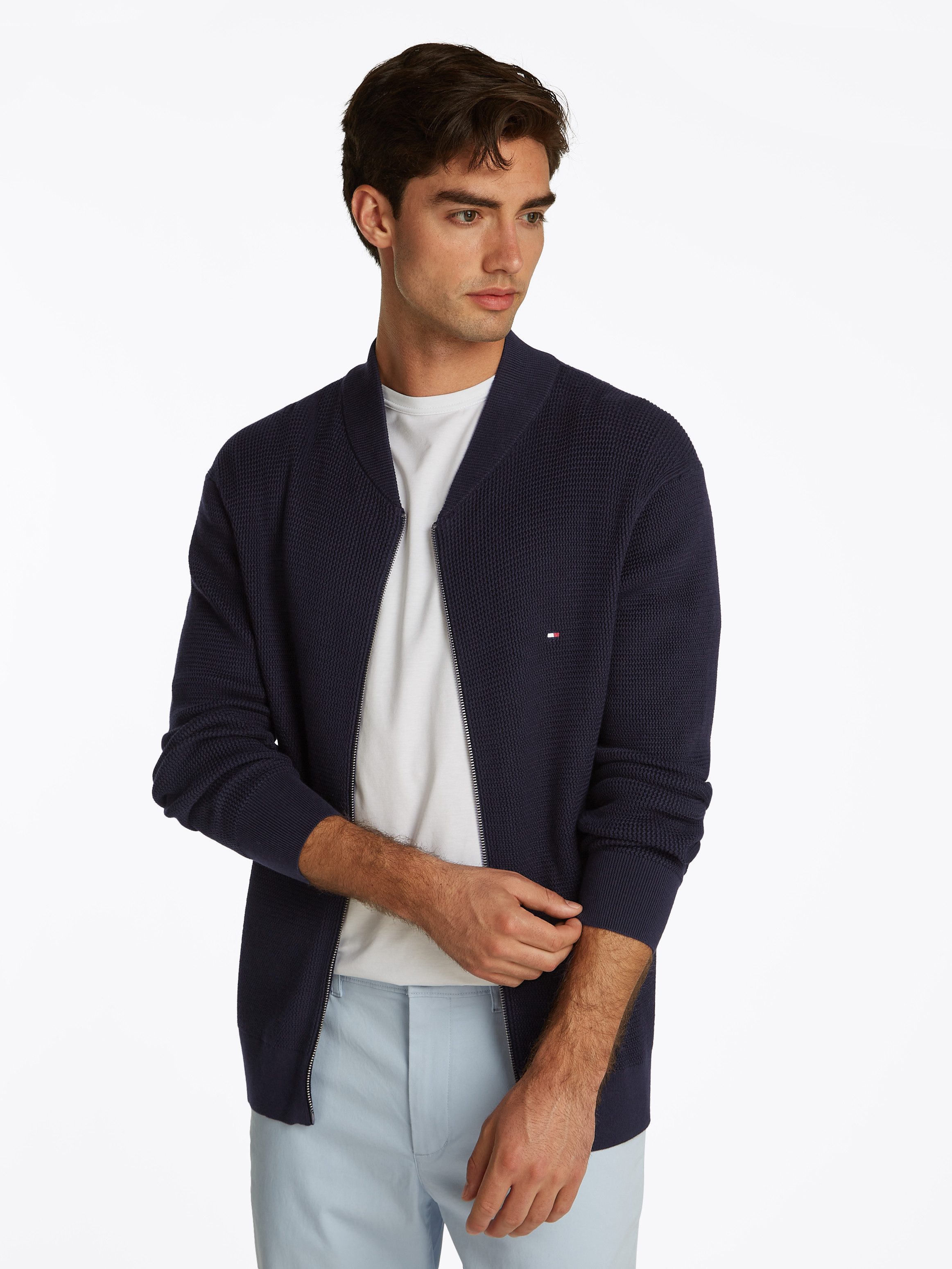 Tommy Hilfiger Strickjacke RACKING STRUCTURE BASEBALL ZT