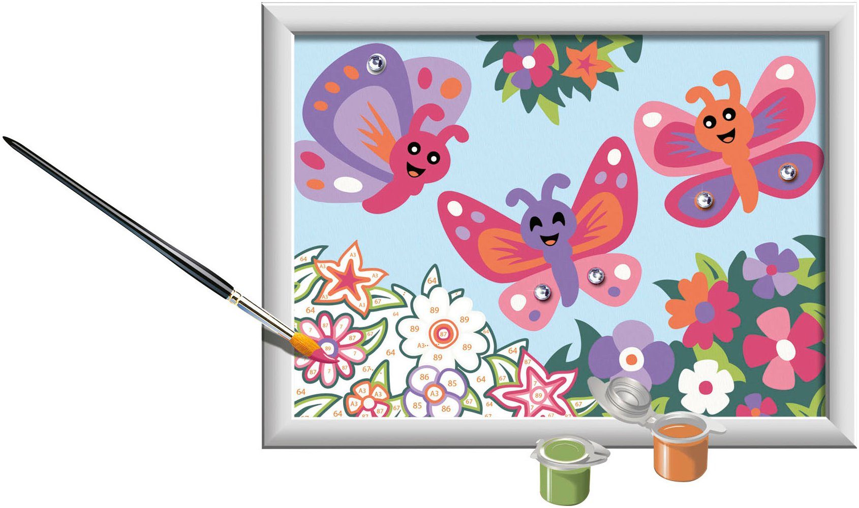 Ravensburger Malen nach Zahlen Fröhliche Schmetterlinge, Made in Europe