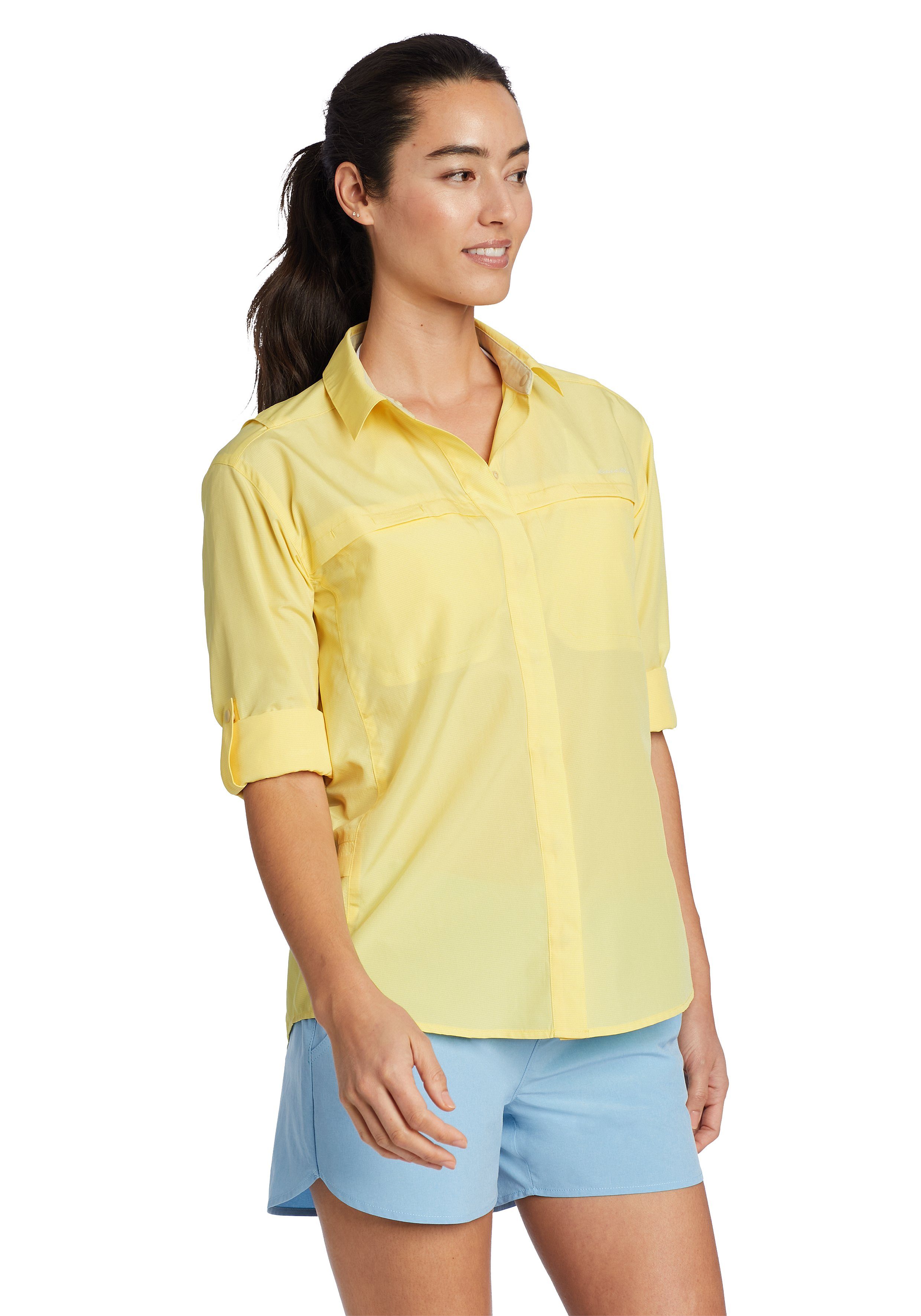 Eddie Bauer Funktionsbluse - 2.0 Langarm Hellgelb Guide Bluse