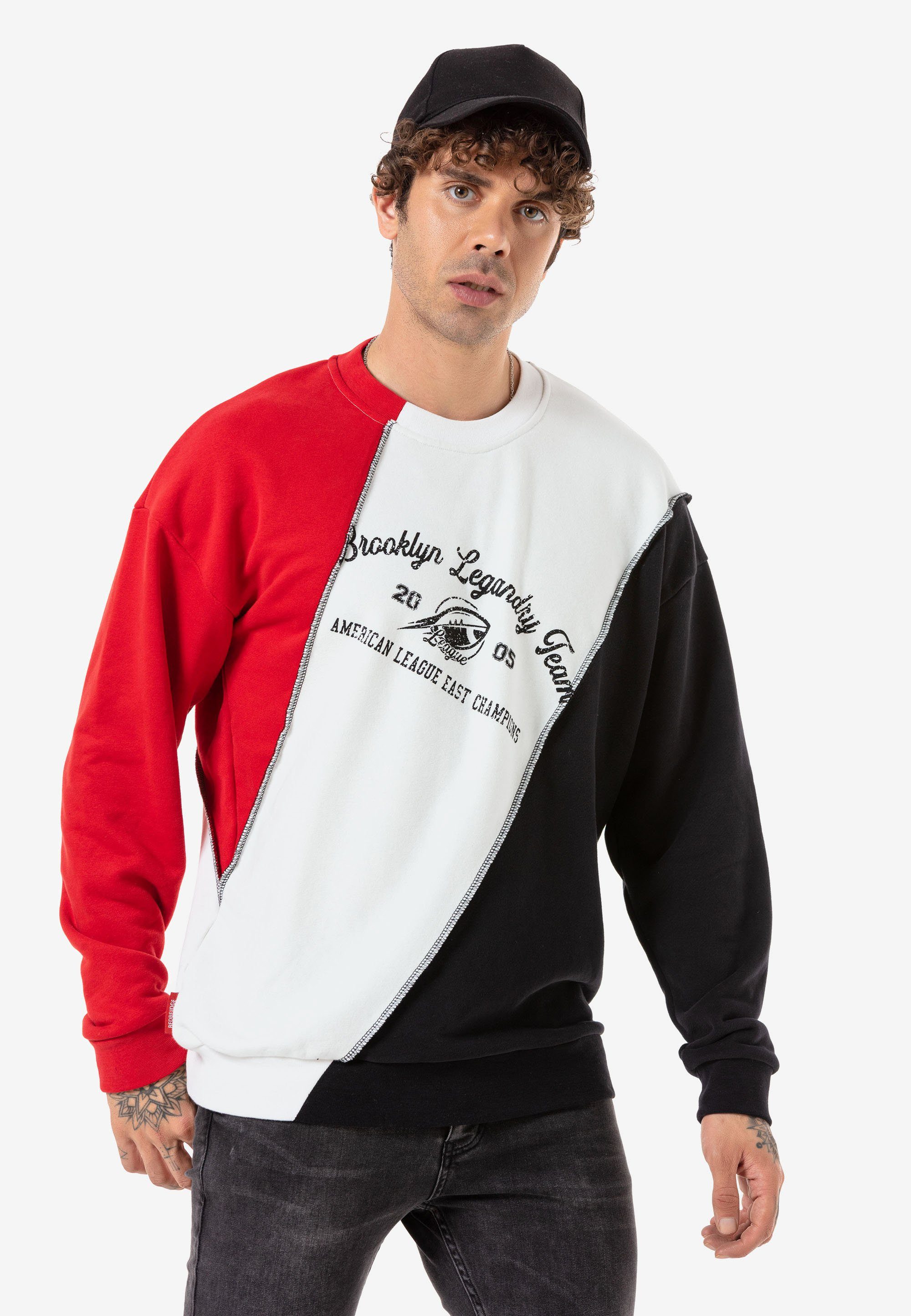im Sweatshirt trendigen RedBridge Aylesbury Color-Blocking-Design