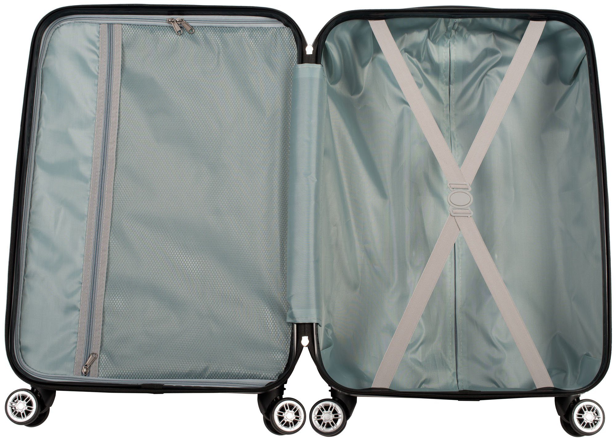 Cahoon Hartschalen-Trolley Koffer Hartschalenkoffer Trolley Reisekoffer 68 Liter = mittlere Größe, 4 Rollen