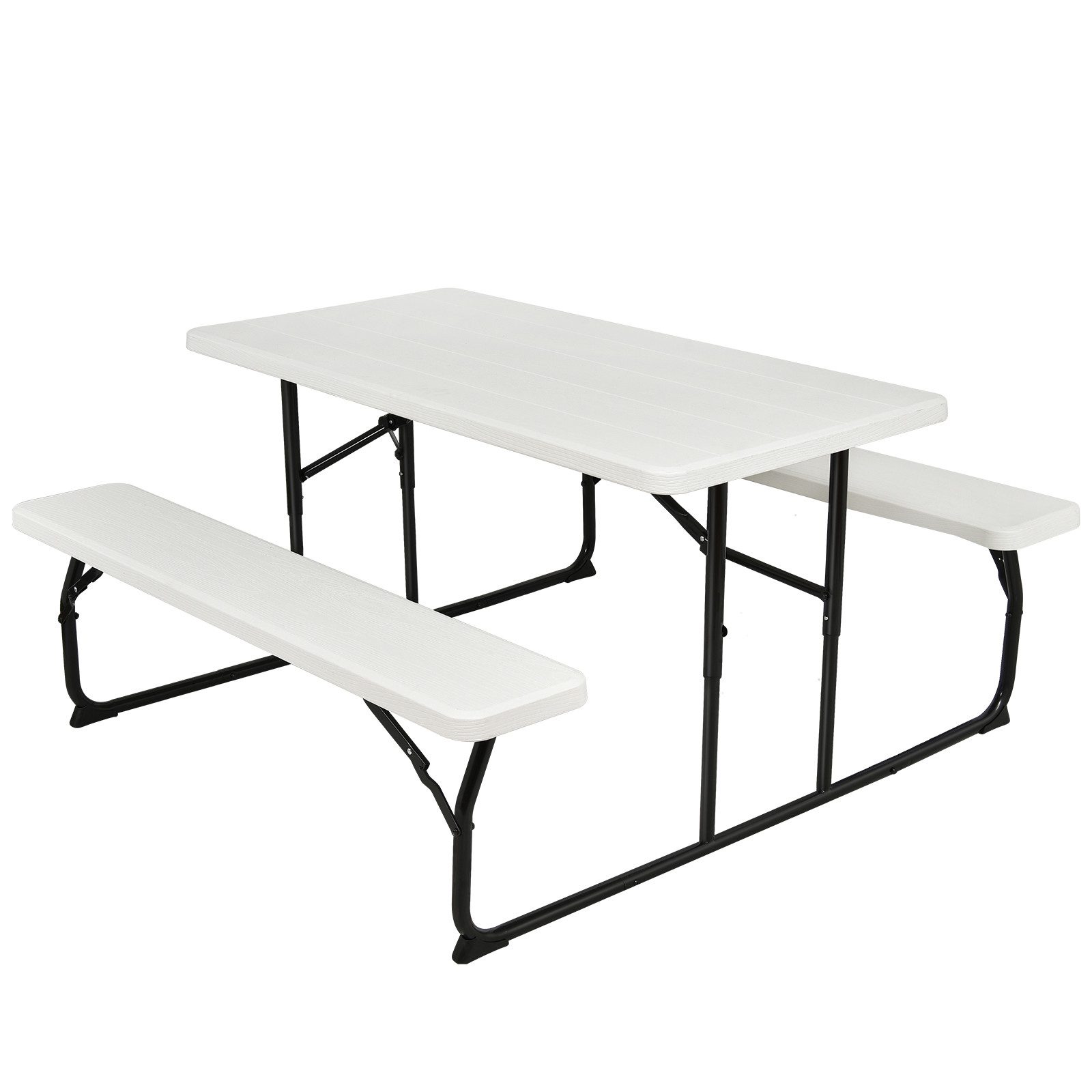 COSTWAY Bierzeltgarnitur, 136 cm Campingtisch mit günstig online kaufen