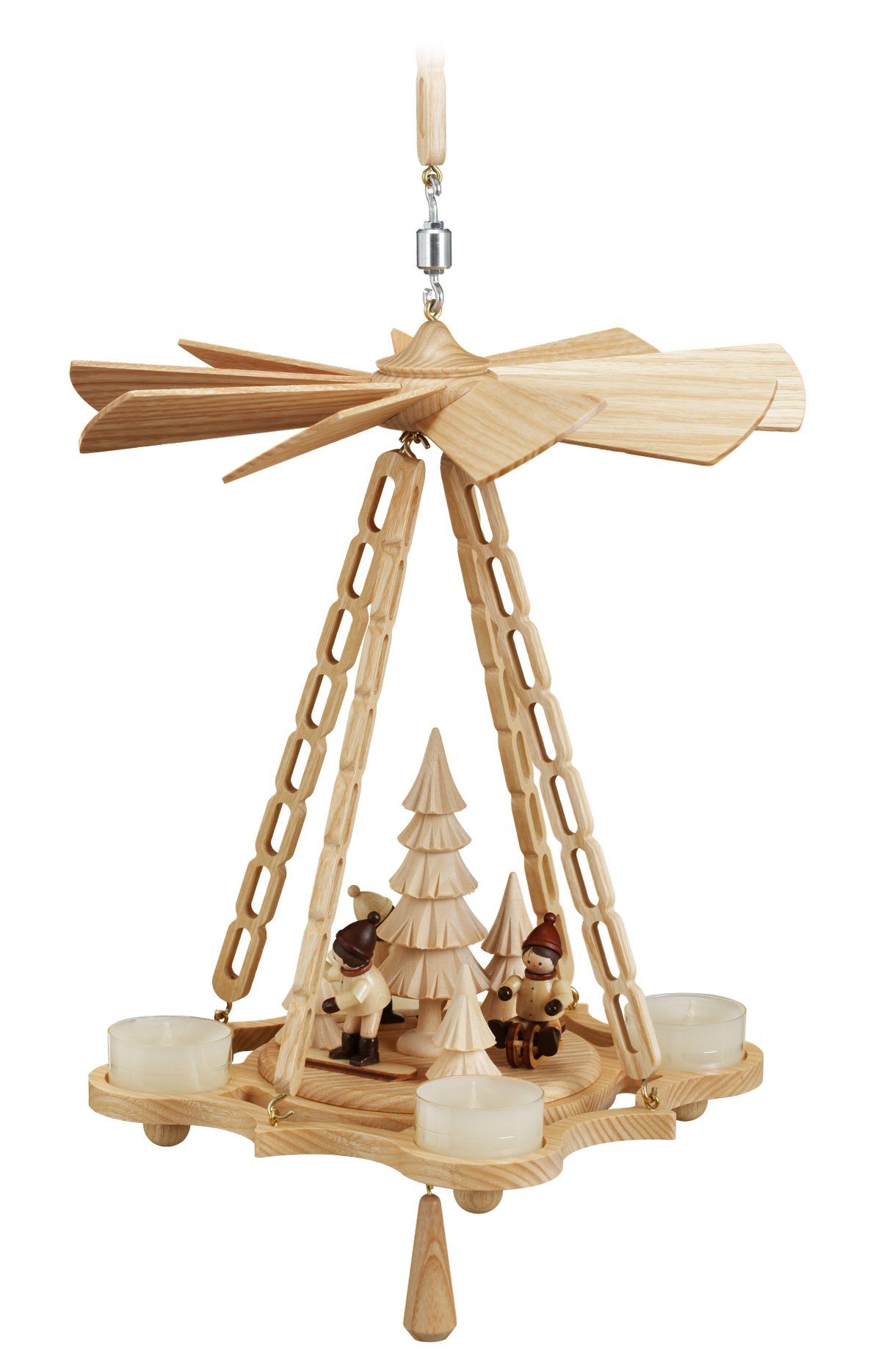 Volkskunstwerkstatt Unger Weihnachtspyramide Deckenpyramide klein, Wintersp günstig online kaufen