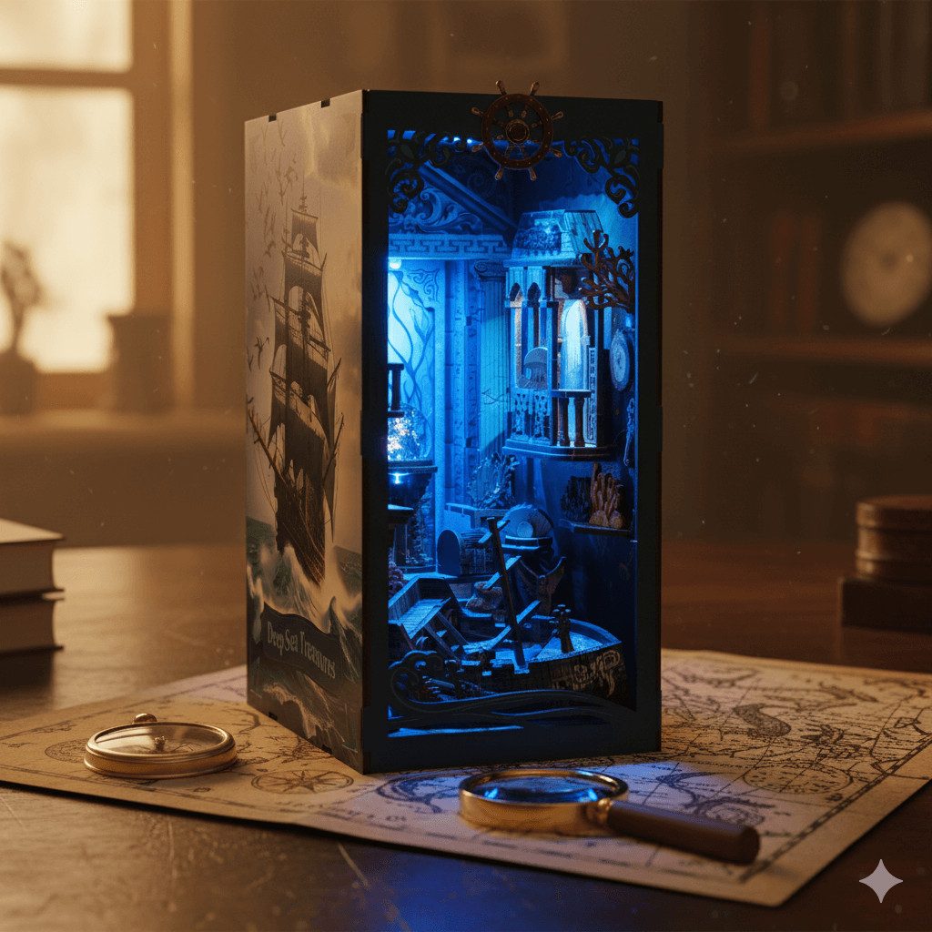 MagicHolz Buchstütze Deep Sea Treasures Book Nook