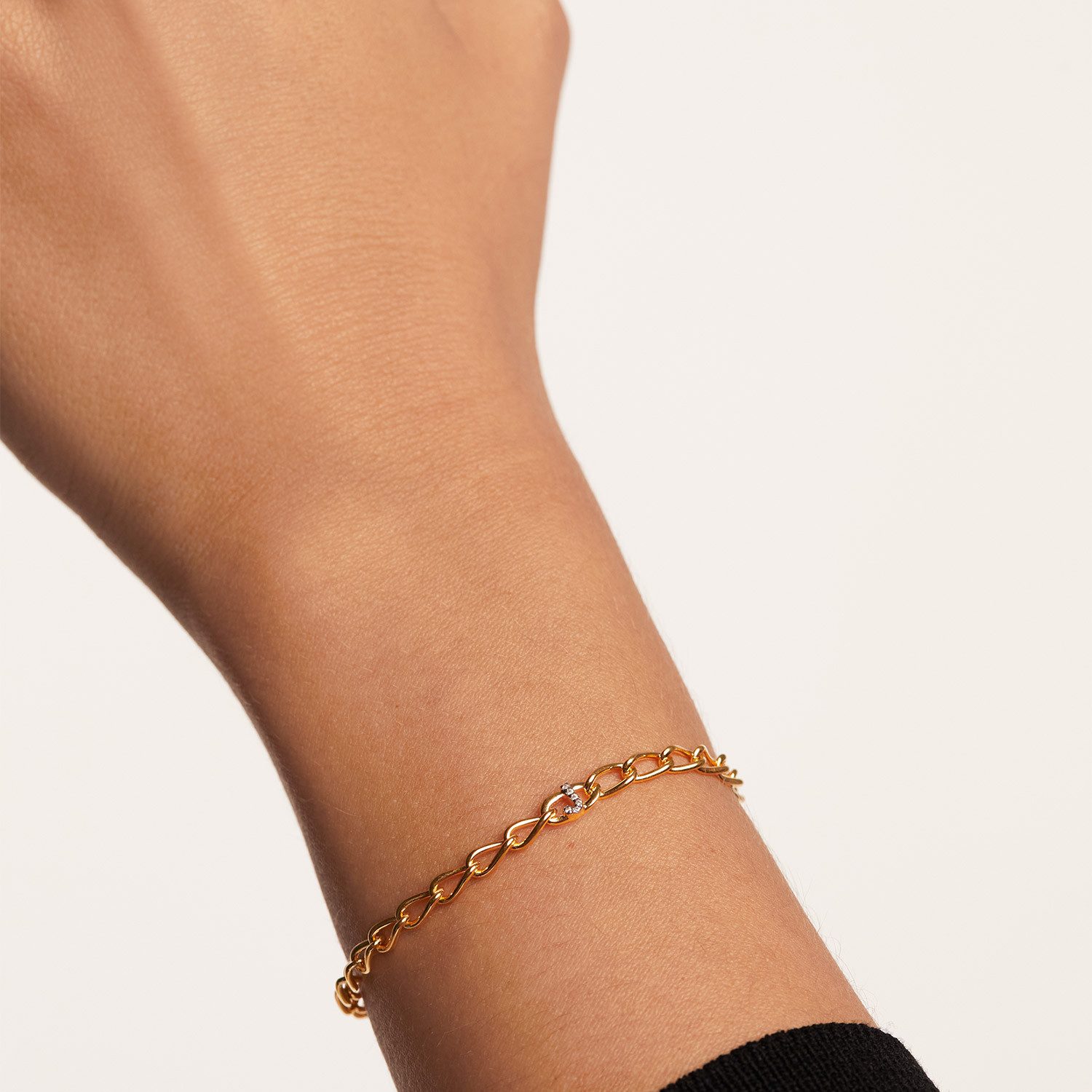 P D Paola Gliederarmband Damen-Buchstabe J Mini vergoldet