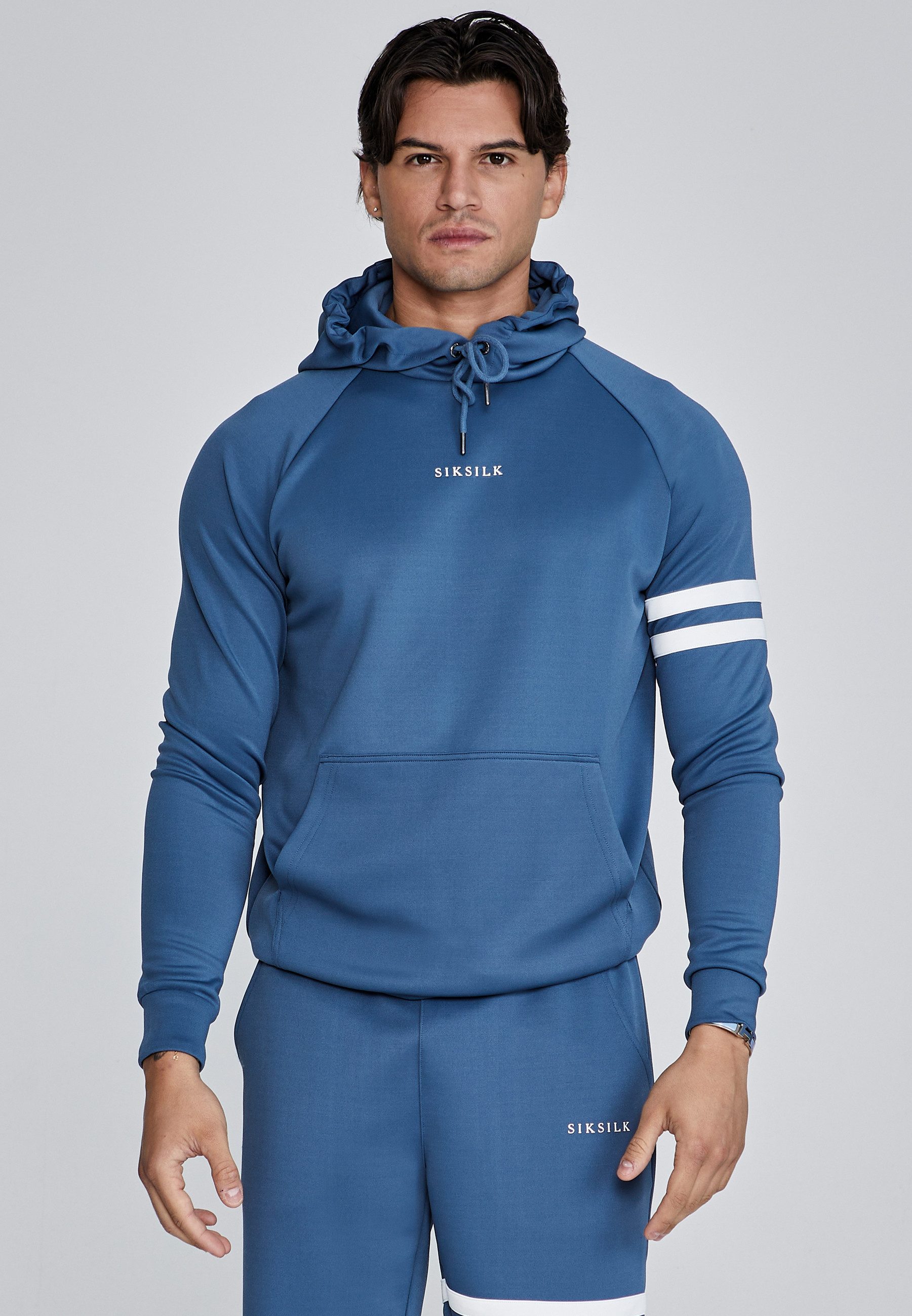 Siksilk Hoodie SikSilk Herren Blaues Muscle günstig online kaufen
