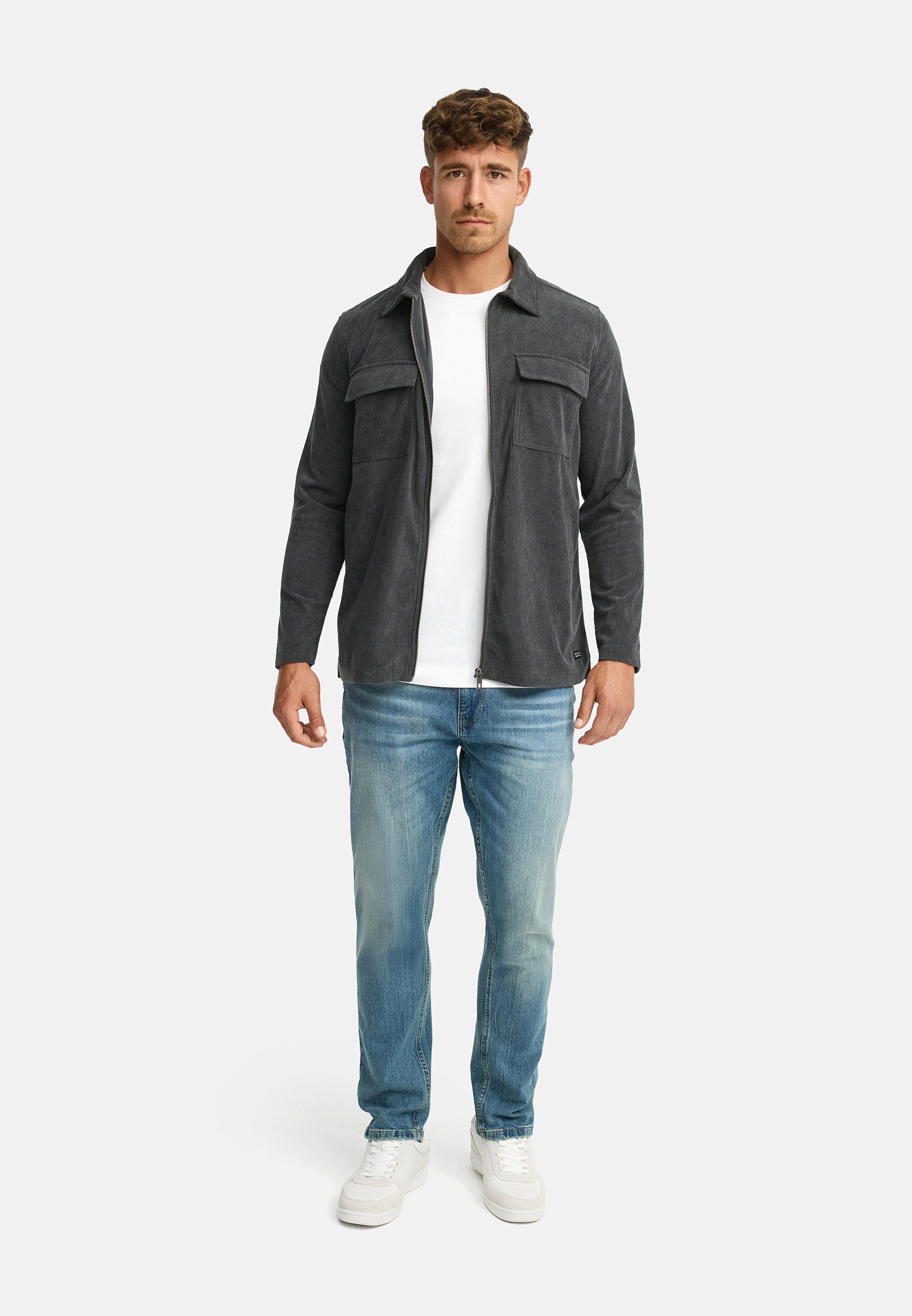 INDICODE Langarmhemd Herren INNemoto Zip Herrenhemd Langarm Leichtes Zip-Hemd mit Brusttaschen – Bild 5 von 5
