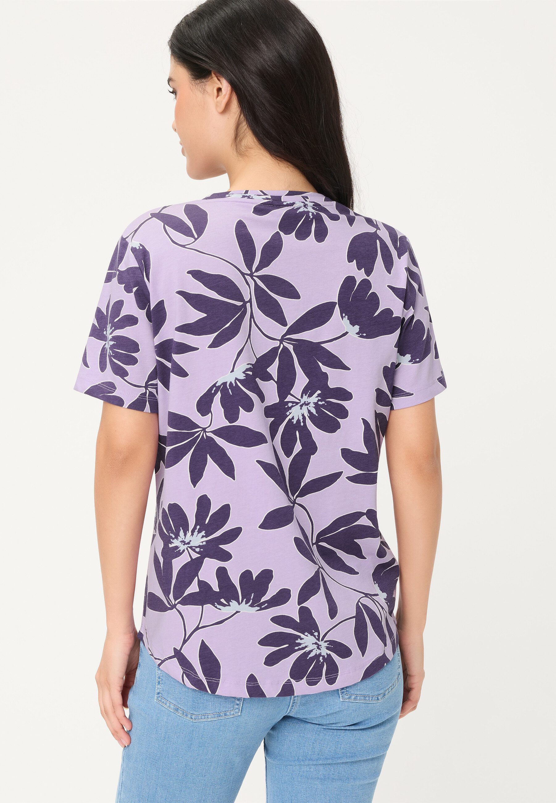 Olsen T-Shirt Shirt mit V-Ausschnitt und Halbarm