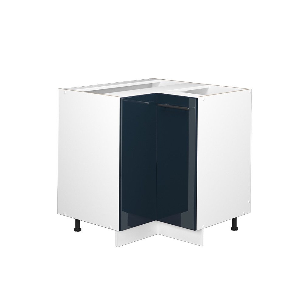 Vicco Eckunterschrank Fame-Line, Dunkelblau Hochglanz/Weiß, 80.5 günstig online kaufen