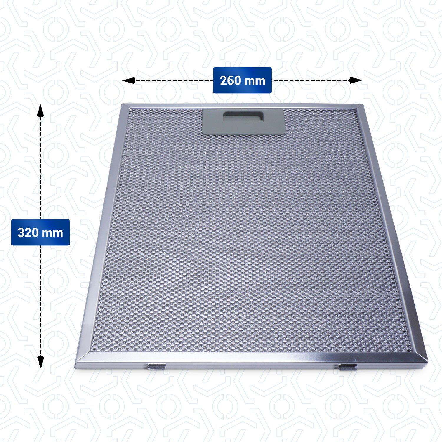 RESPEKTA Fettfilter Metallfilter MIZ2009, 2Stk 320 x 260 mm für Dunstabzugshaube